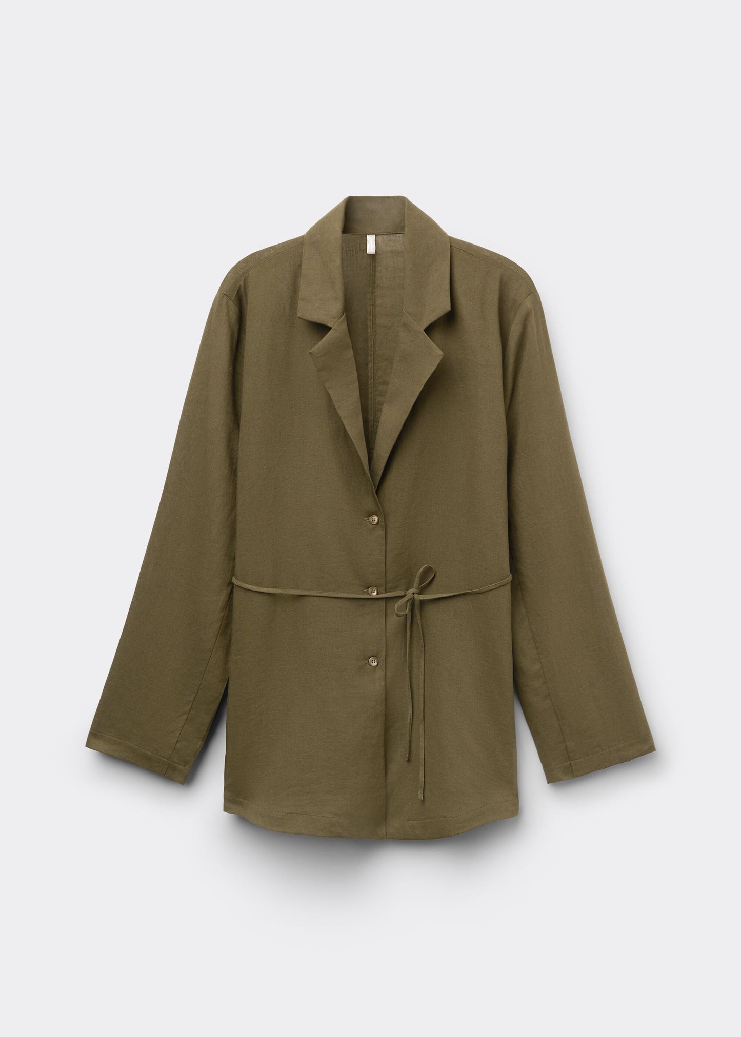 Loose fit jacket with linen