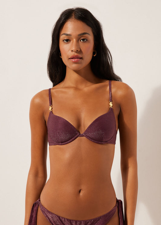 Padded Push-Up Bikini Top Golden Glow