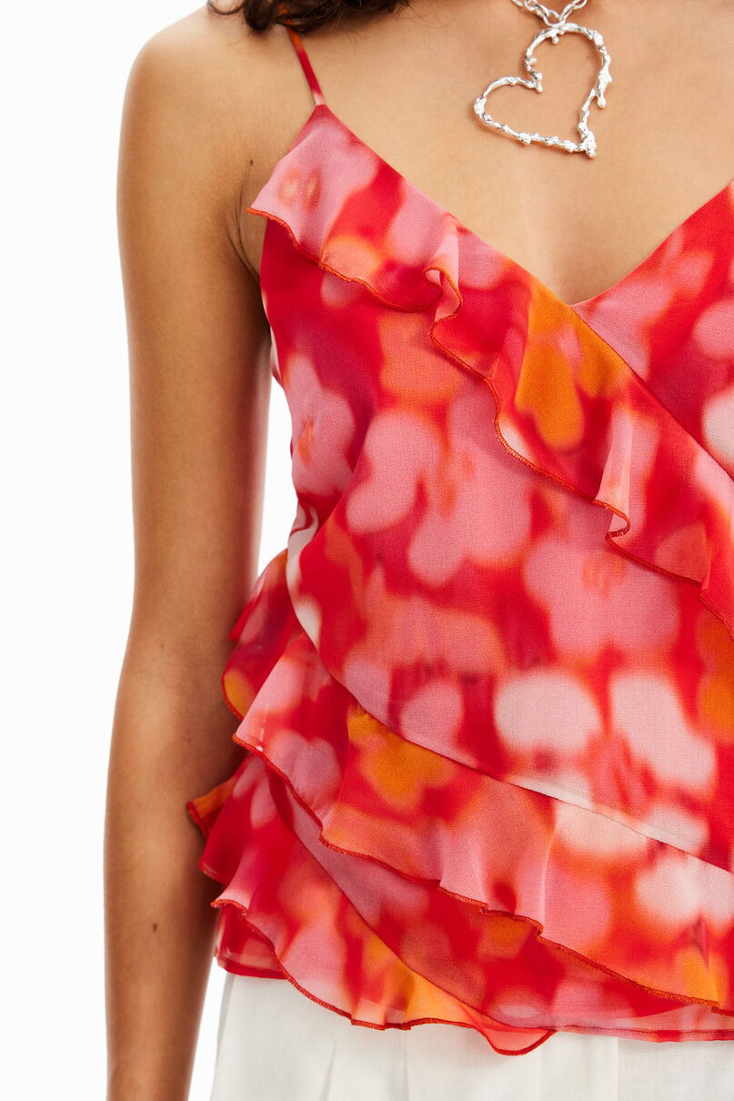 Floral strappy blouse