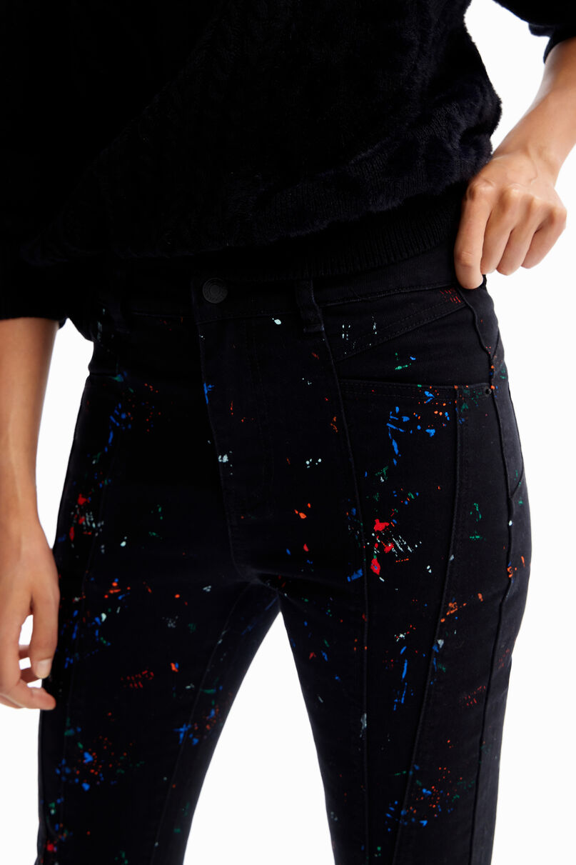 Paint push-up skinny jeans