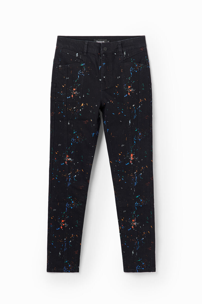 Paint push-up skinny jeans