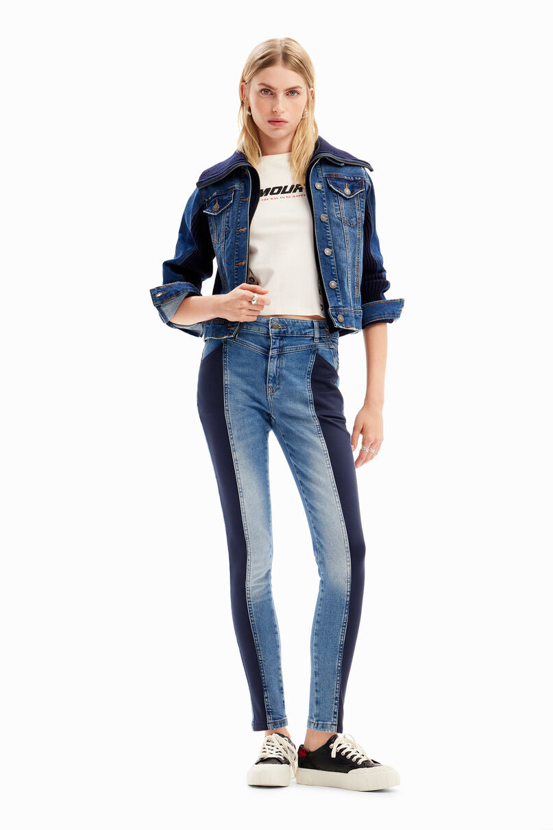 Banded slim jeans