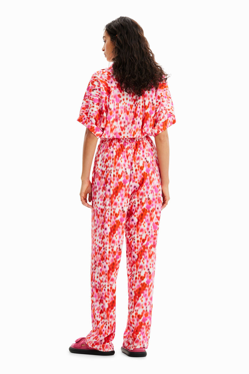 Floral boiler suit