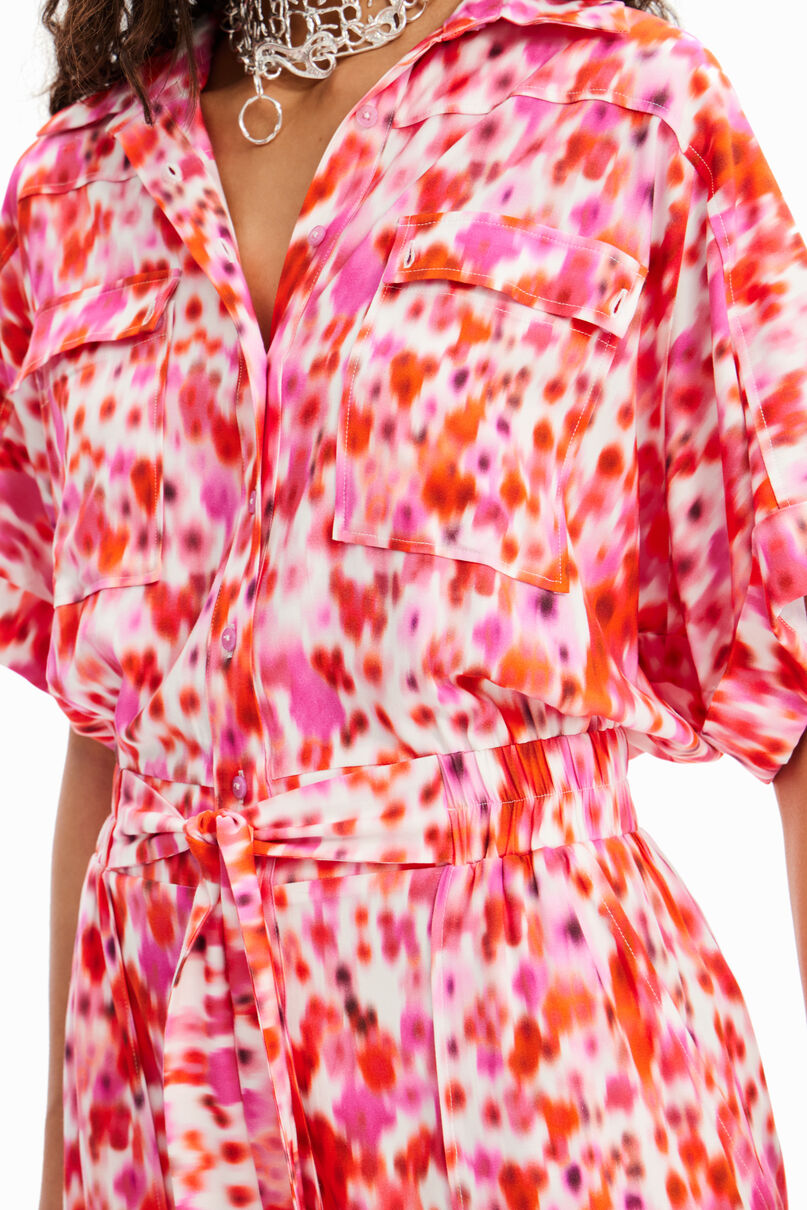 Floral boiler suit