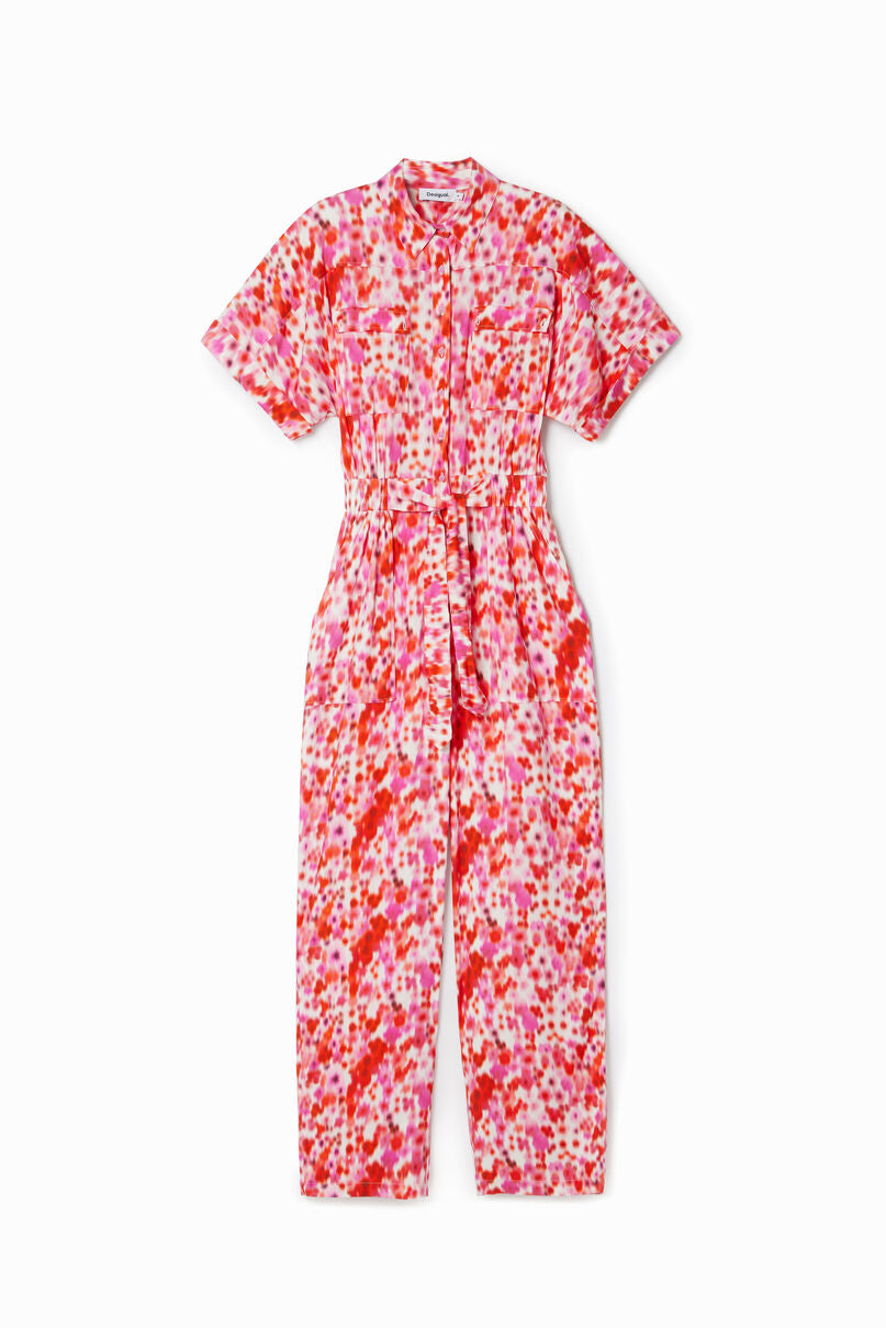 Floral boiler suit