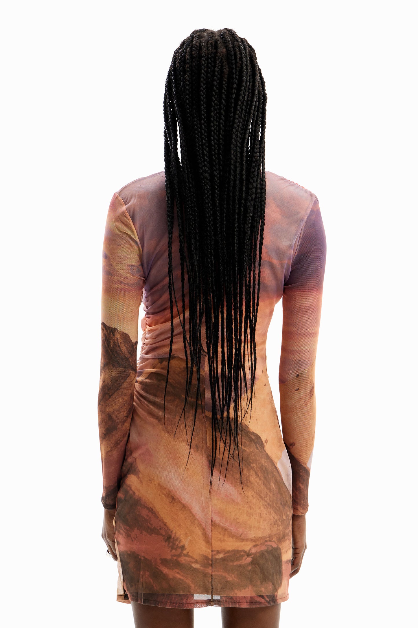 Slim landscape mini dress