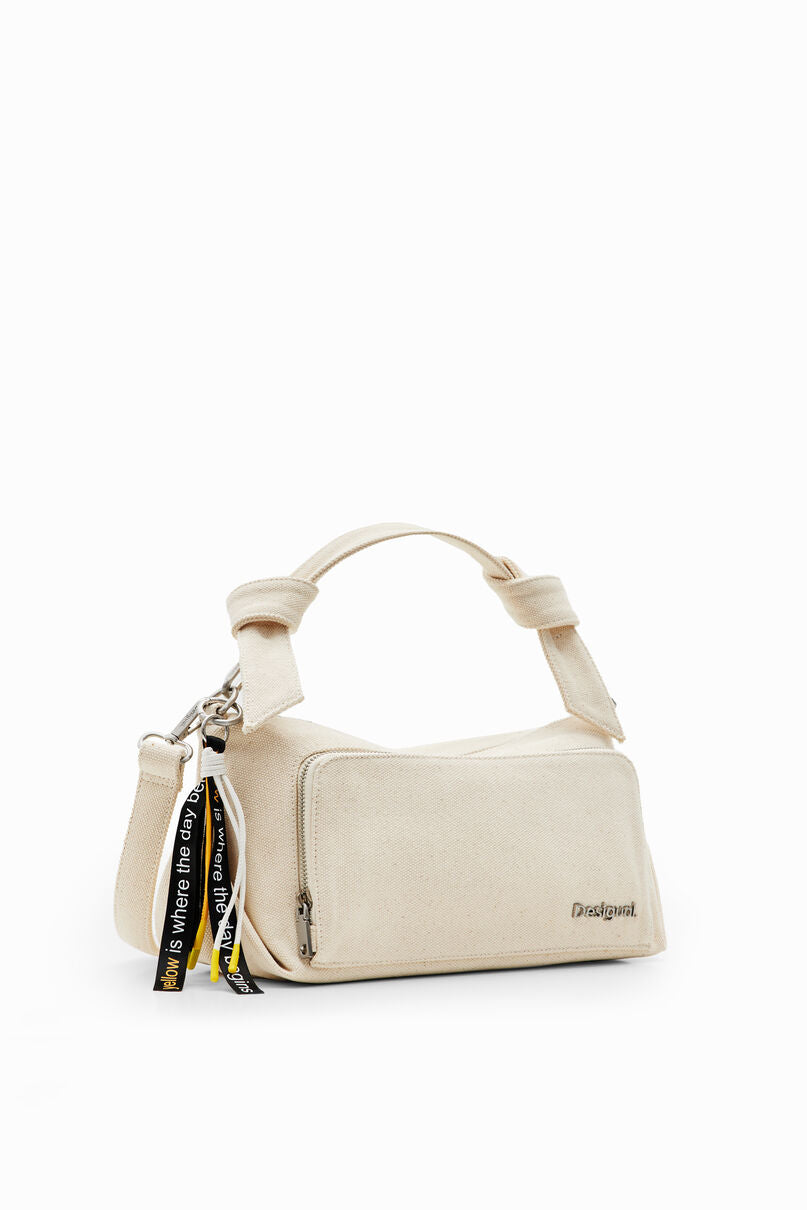Plain canvas crossbody bag