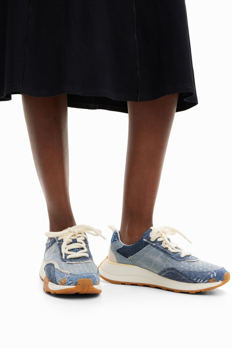 Denim jogger sneakers