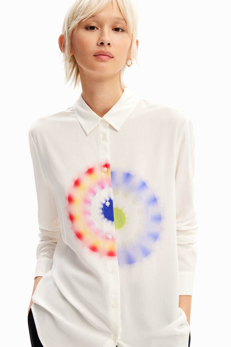 Geometric viscose shirt