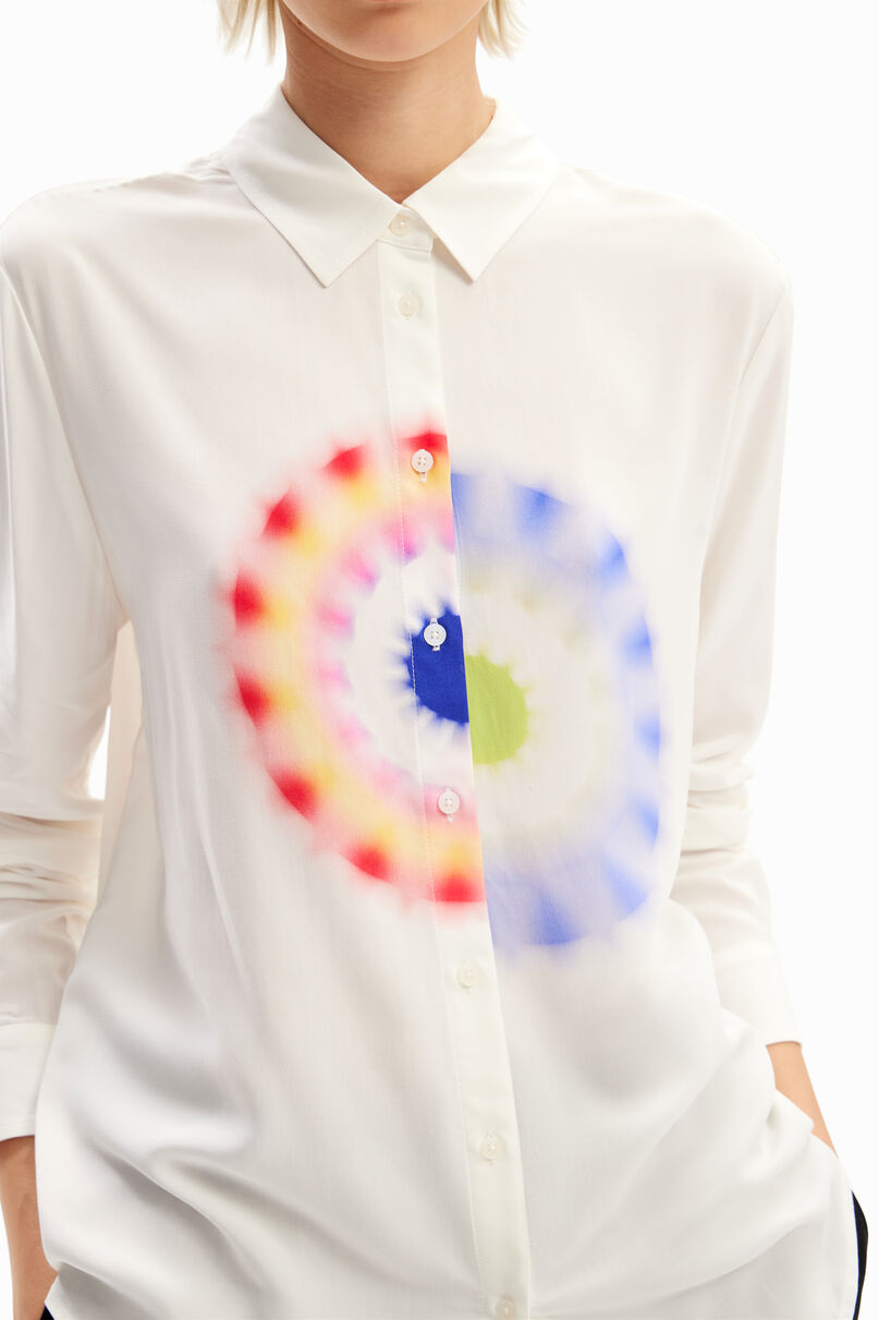 Geometric viscose shirt