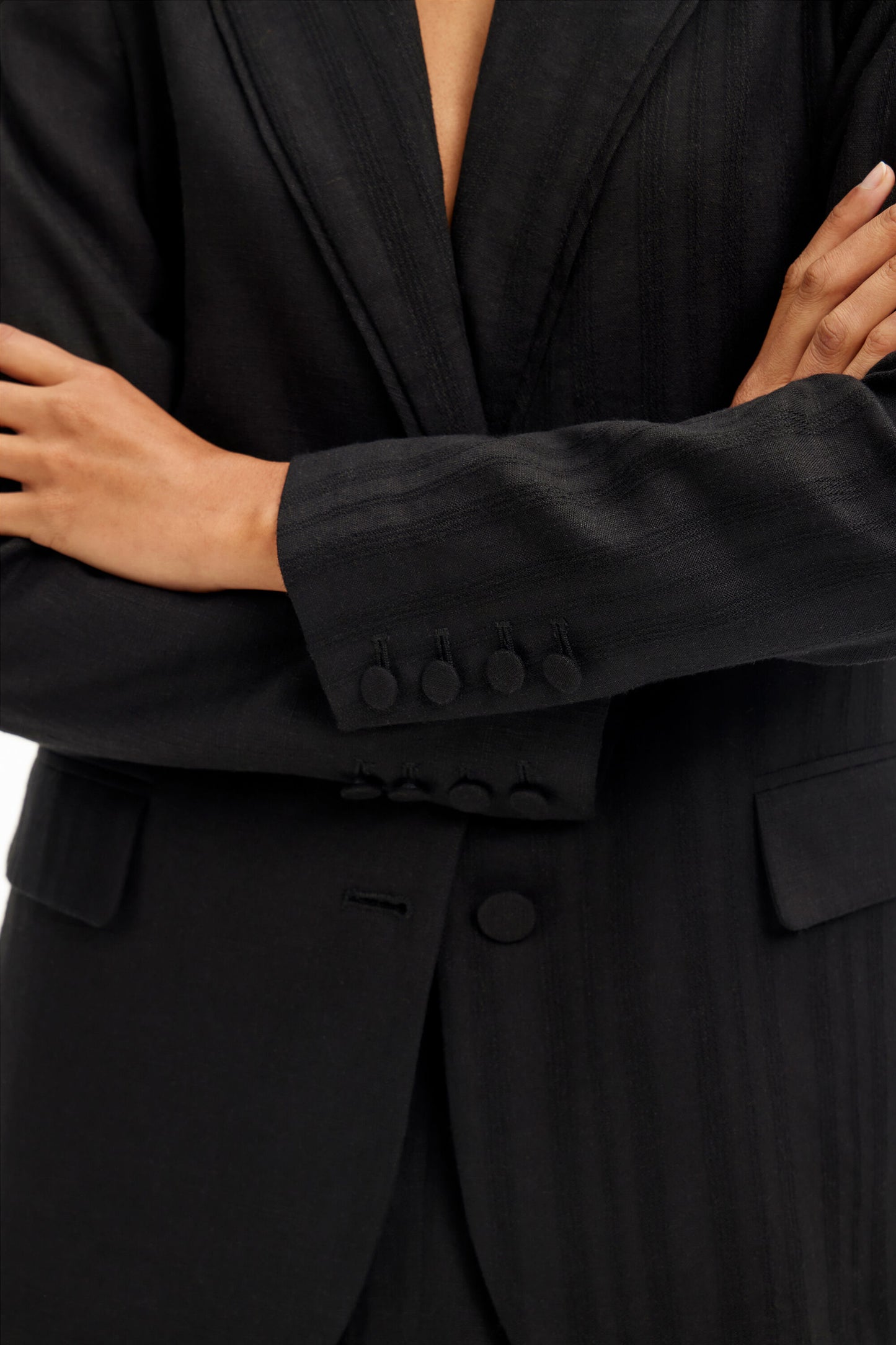 Straight textured blazer