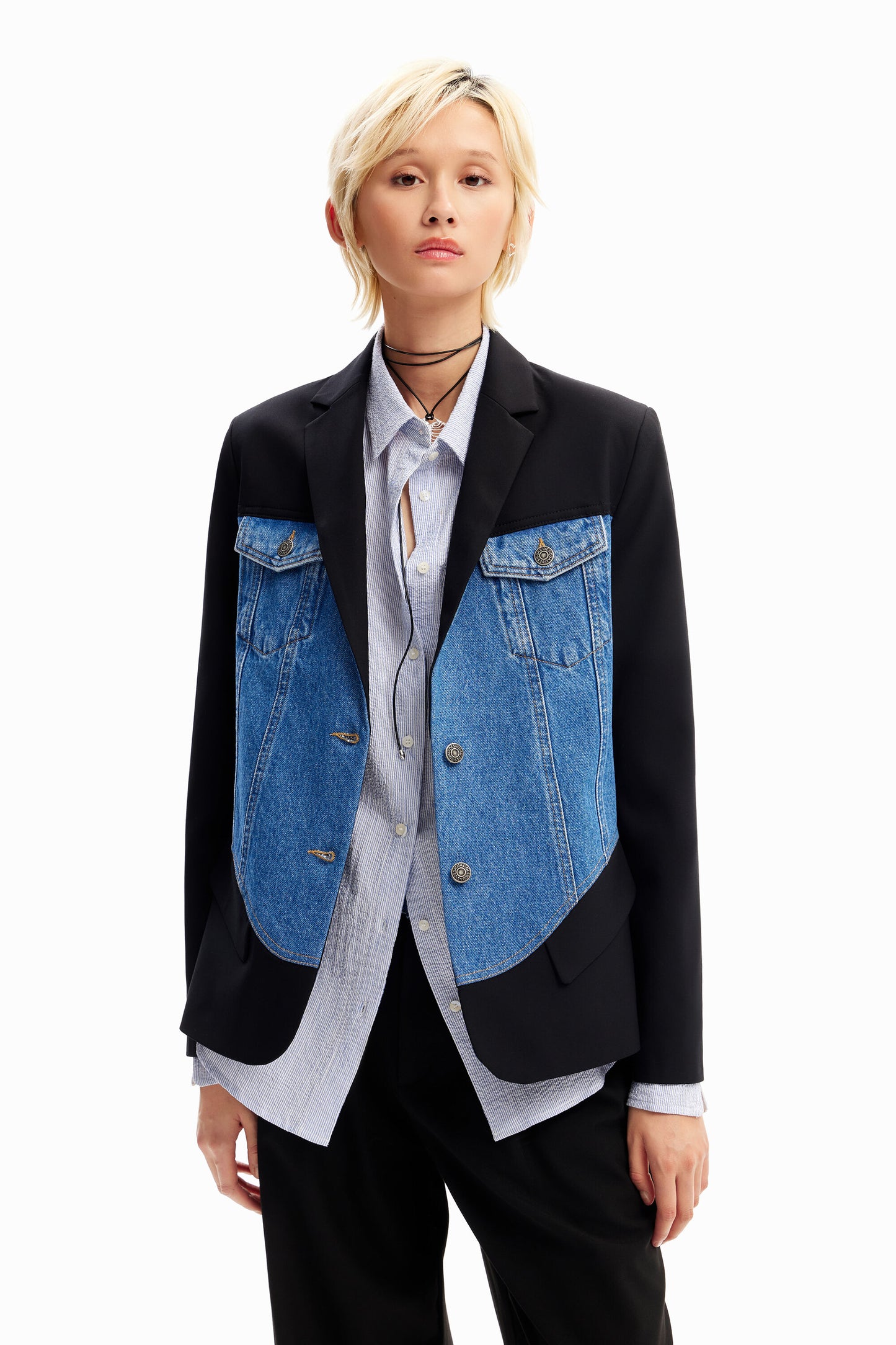 Hybrid trucker blazer