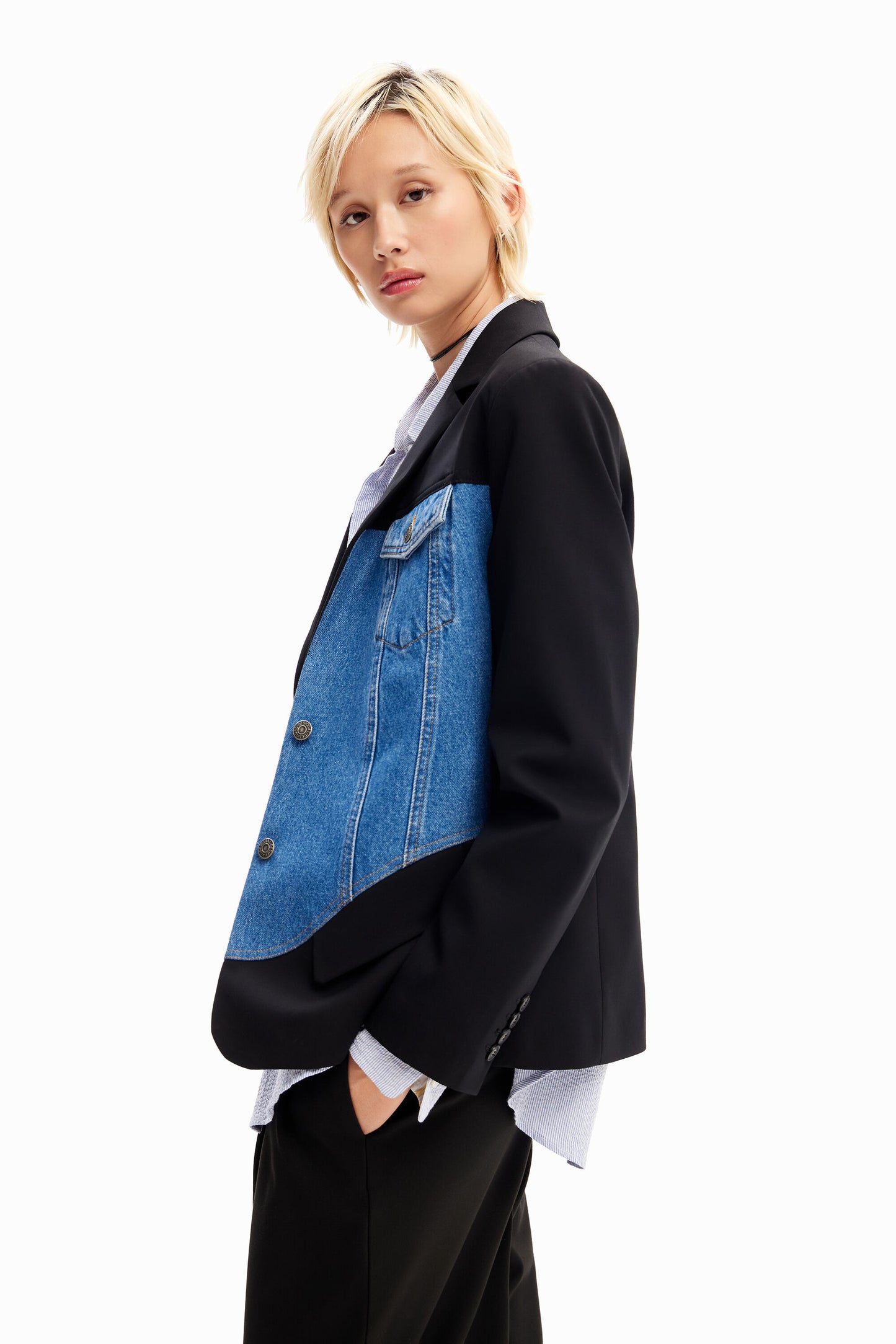 Hybrid trucker blazer