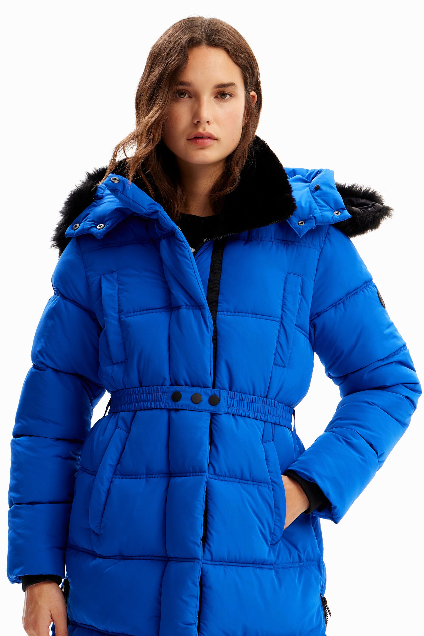 Quilted belted coat