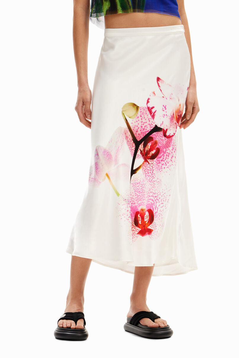 Orchid midi skirt