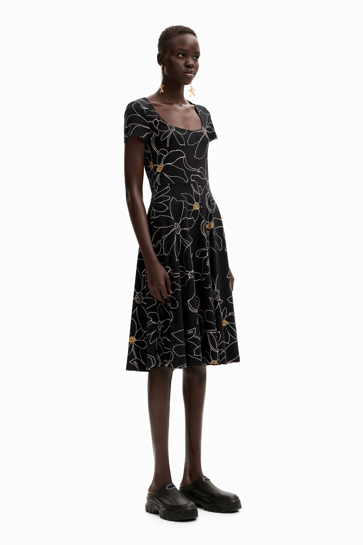 Arty floral dress