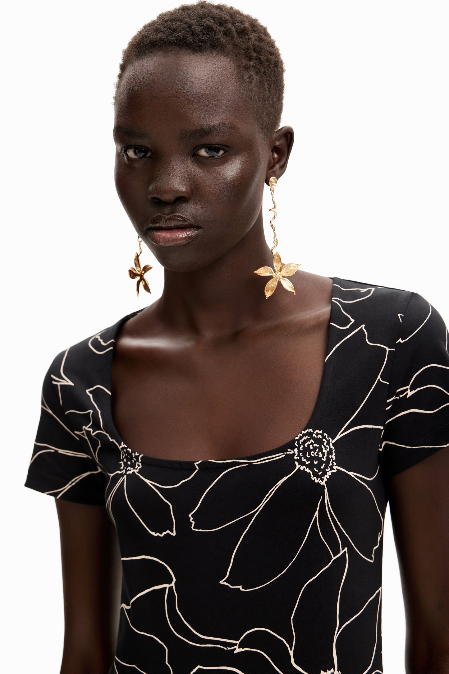 Arty floral dress