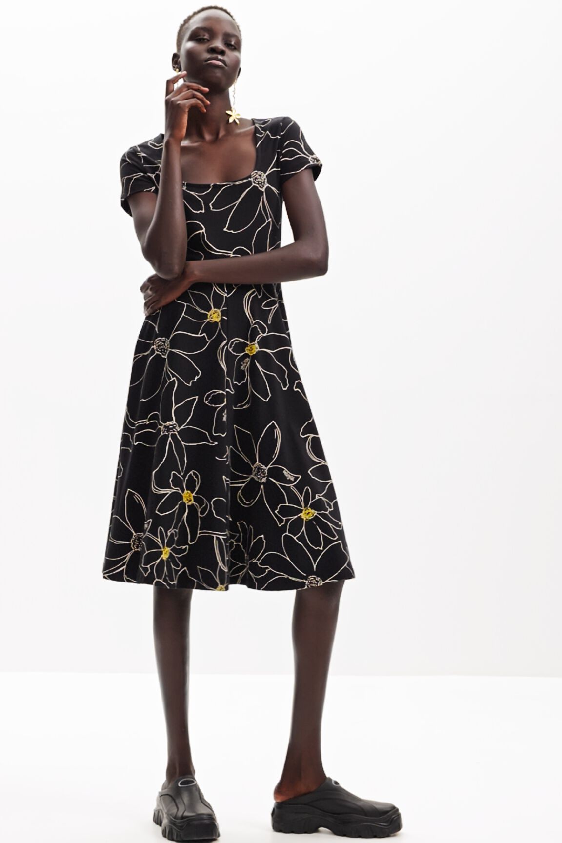 Arty floral dress