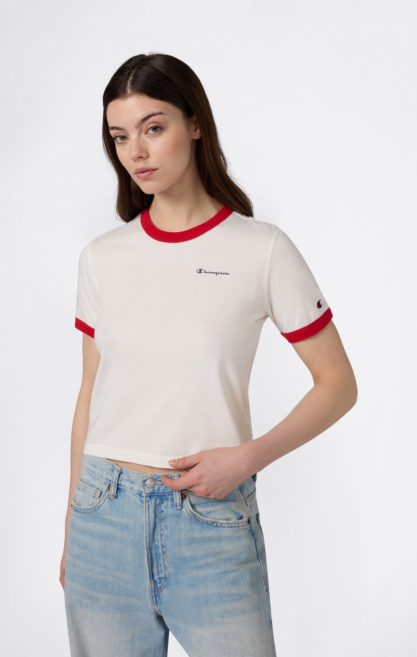 Women's Cropped Ringer T-Shirt with Graphic