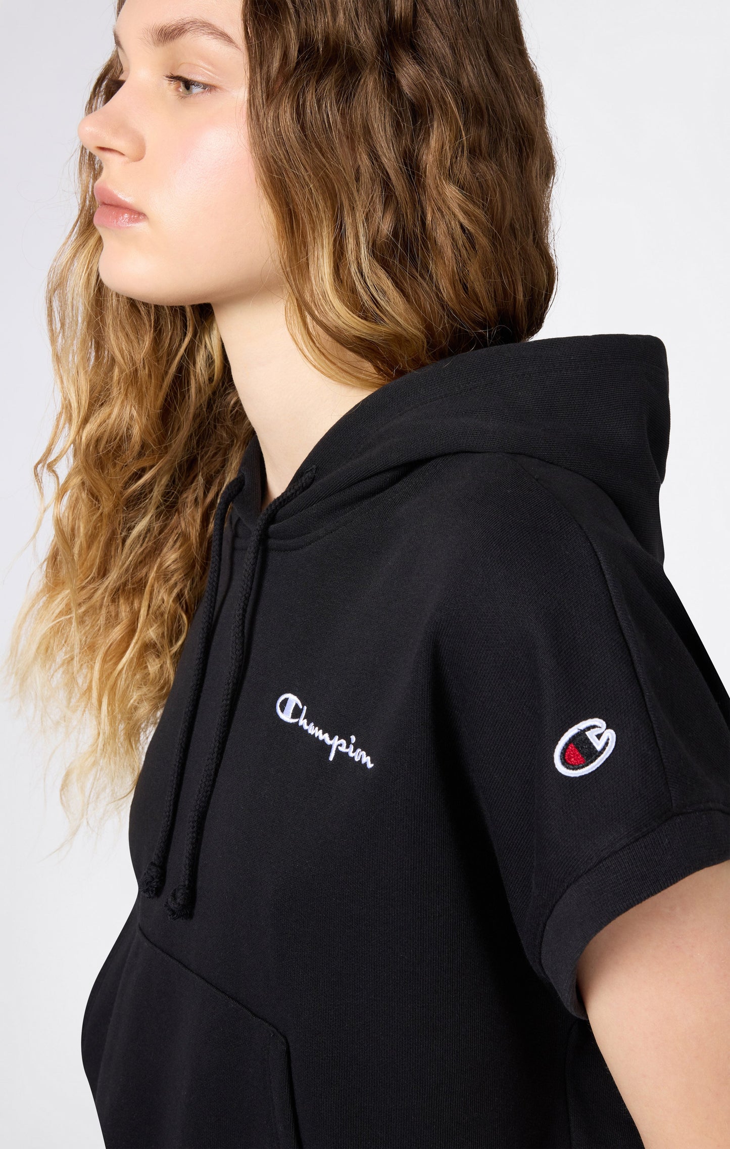 Women's Lightweight Short Sleeve Hooded Sweatshirt Icons