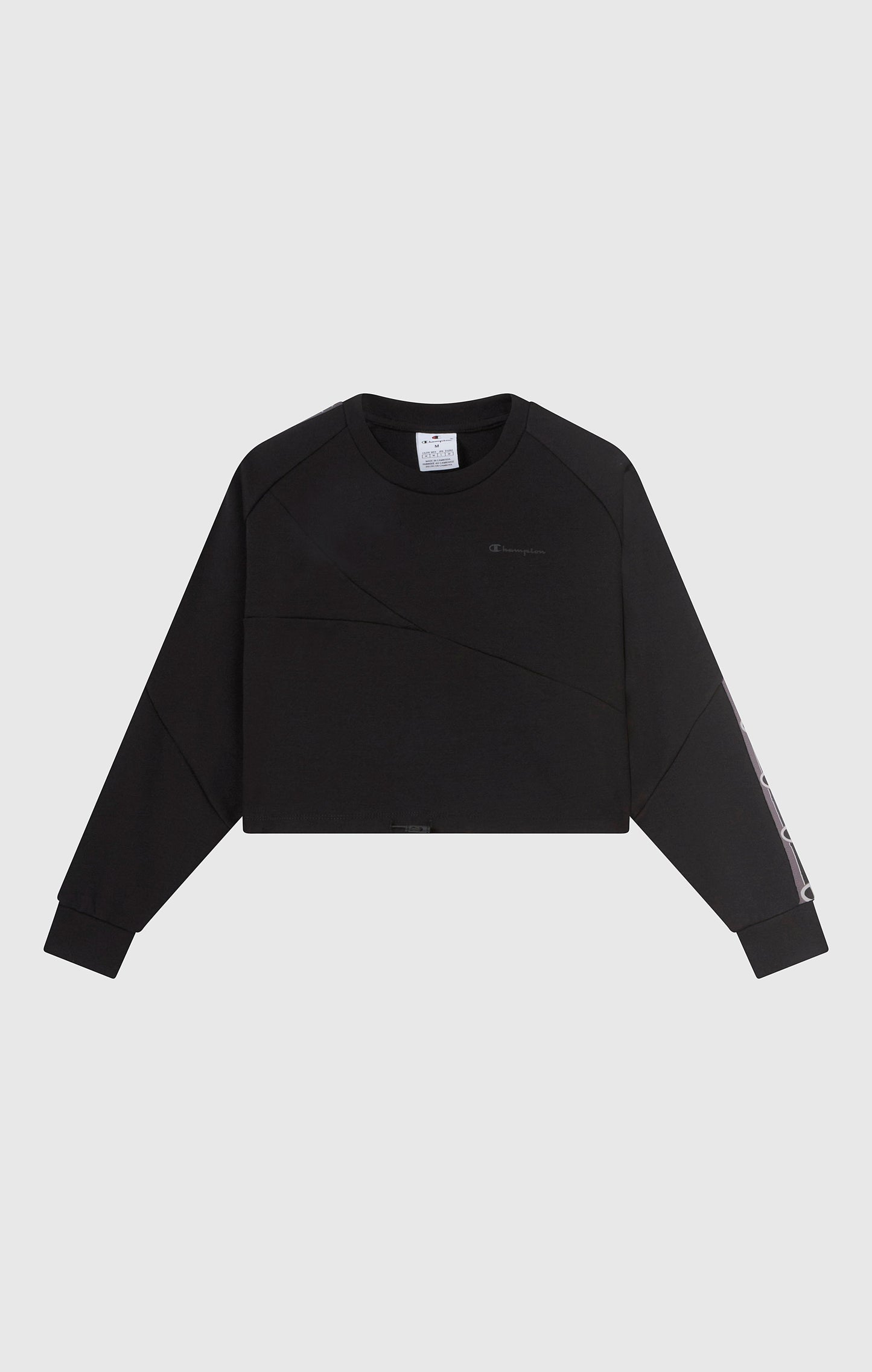 Women's Cropped Interlock Crewneck Sweatshirt with Tape Logo
