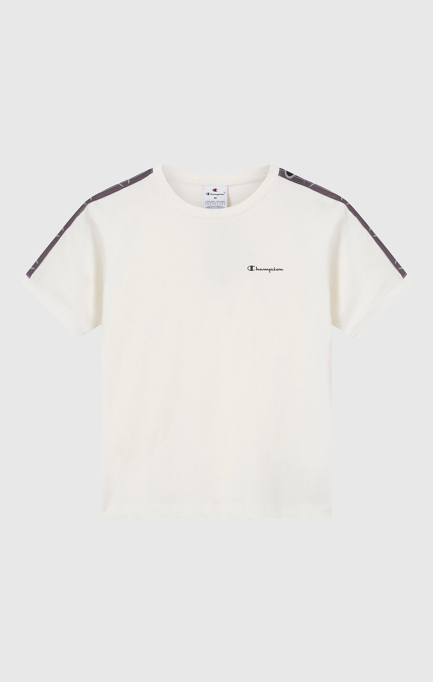 Women's Crewneck Stretch Jersey T-Shirt with Logo Tape