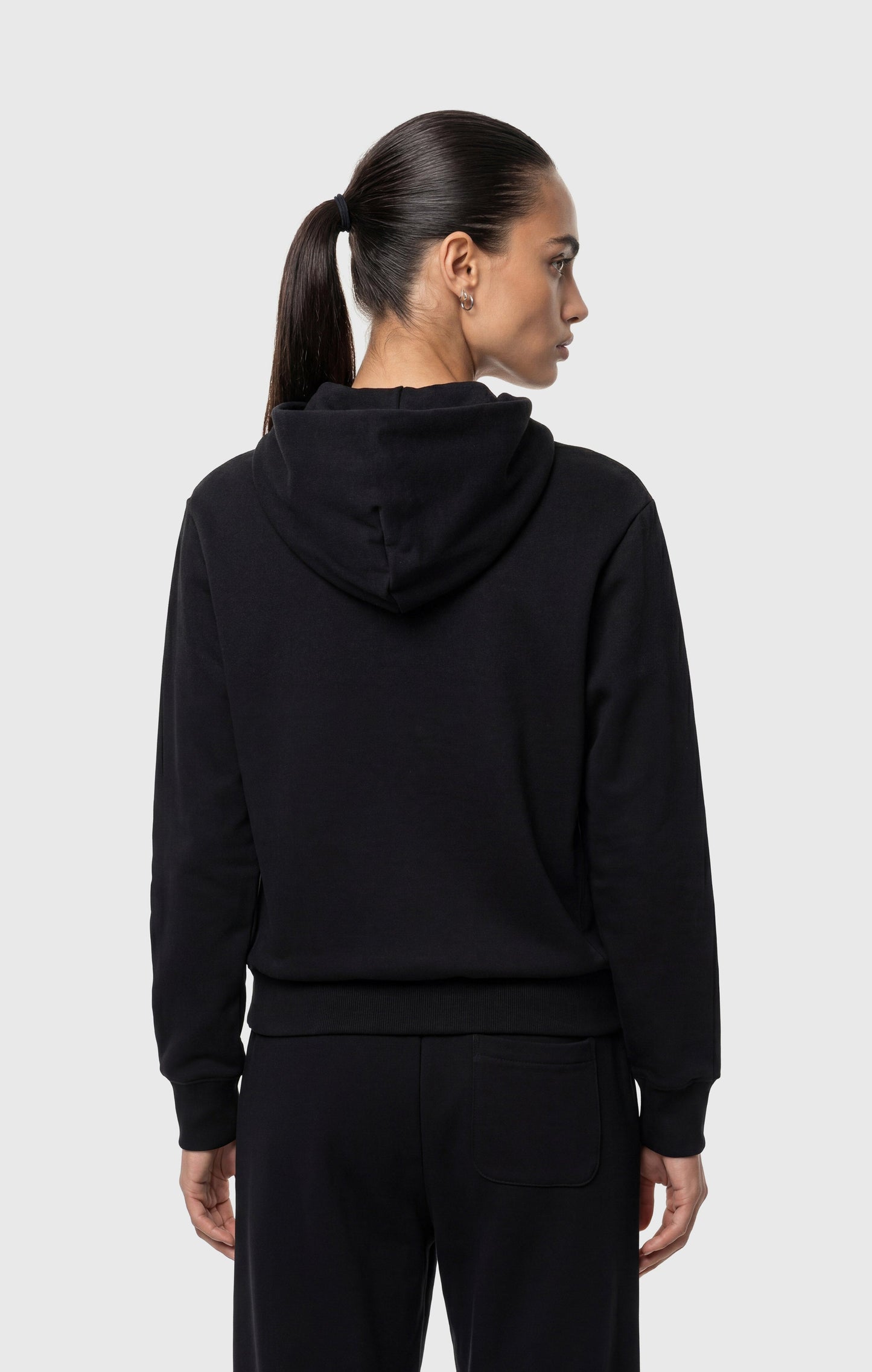 Women's Lightweight Reverse Weave Hoodie with Embroidered Logo
