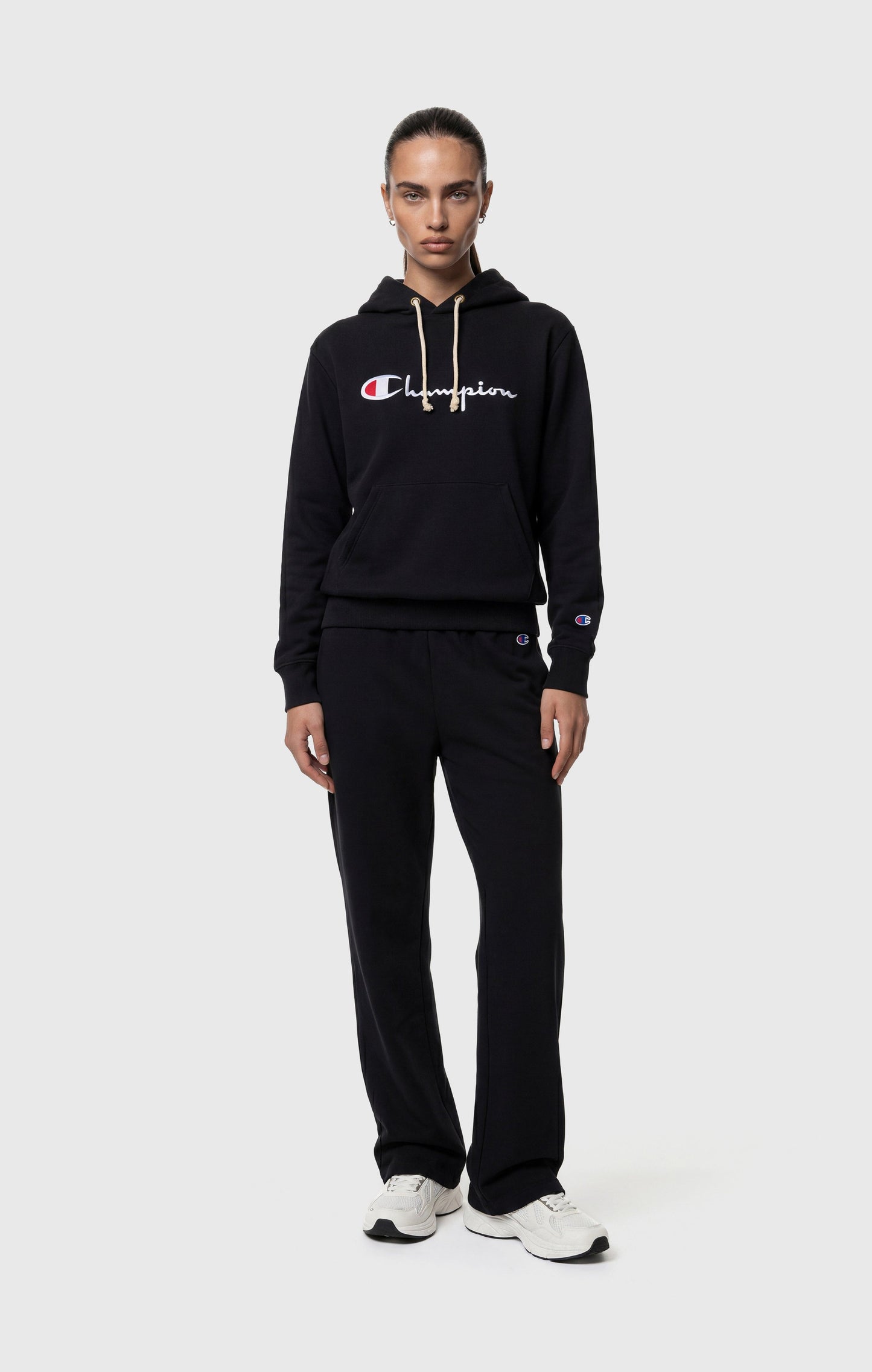 Women's Lightweight Reverse Weave Hoodie with Embroidered Logo