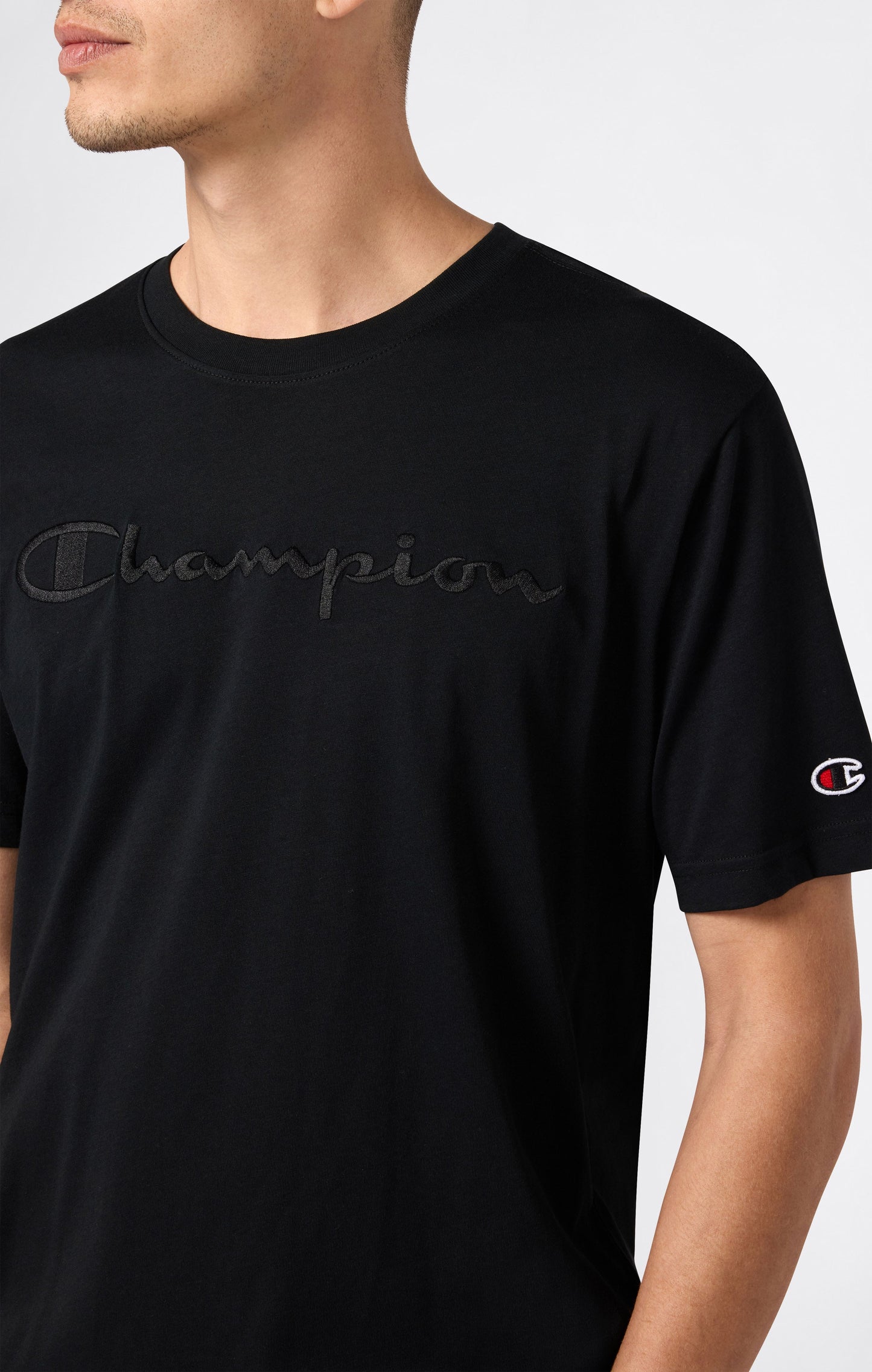 Men's T-Shirt with Big Embroidery Logo Icons