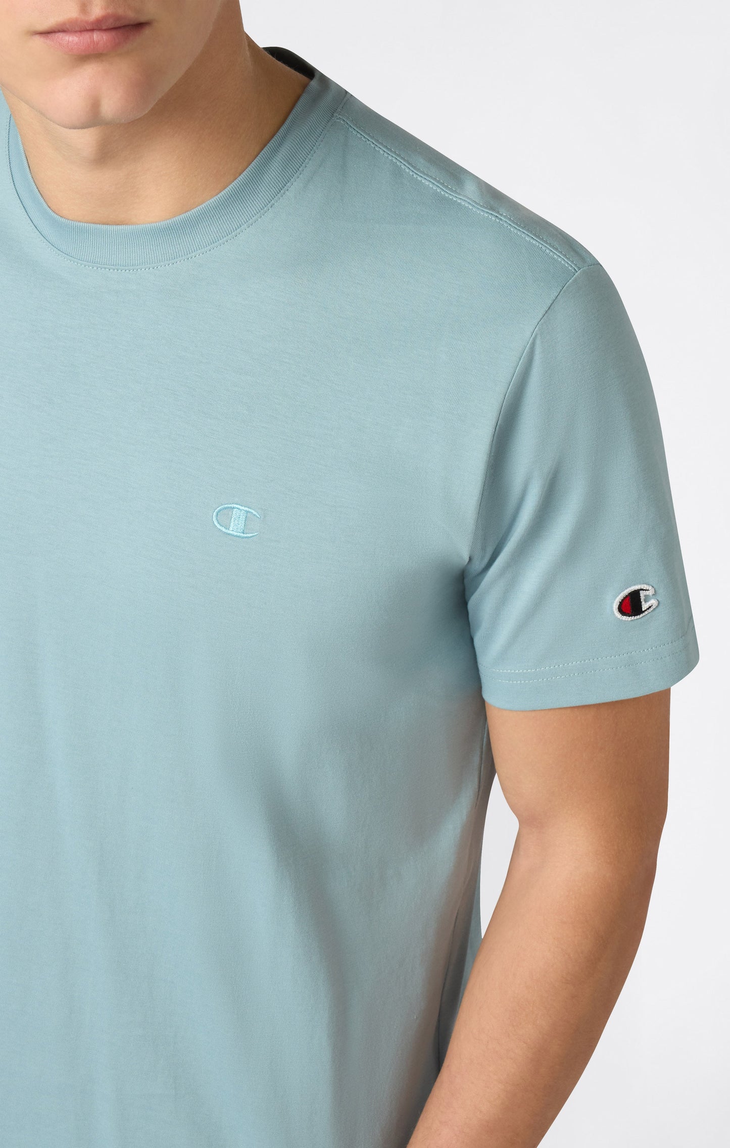 Men's T-Shirt with Small C Embroidery Logo Icons