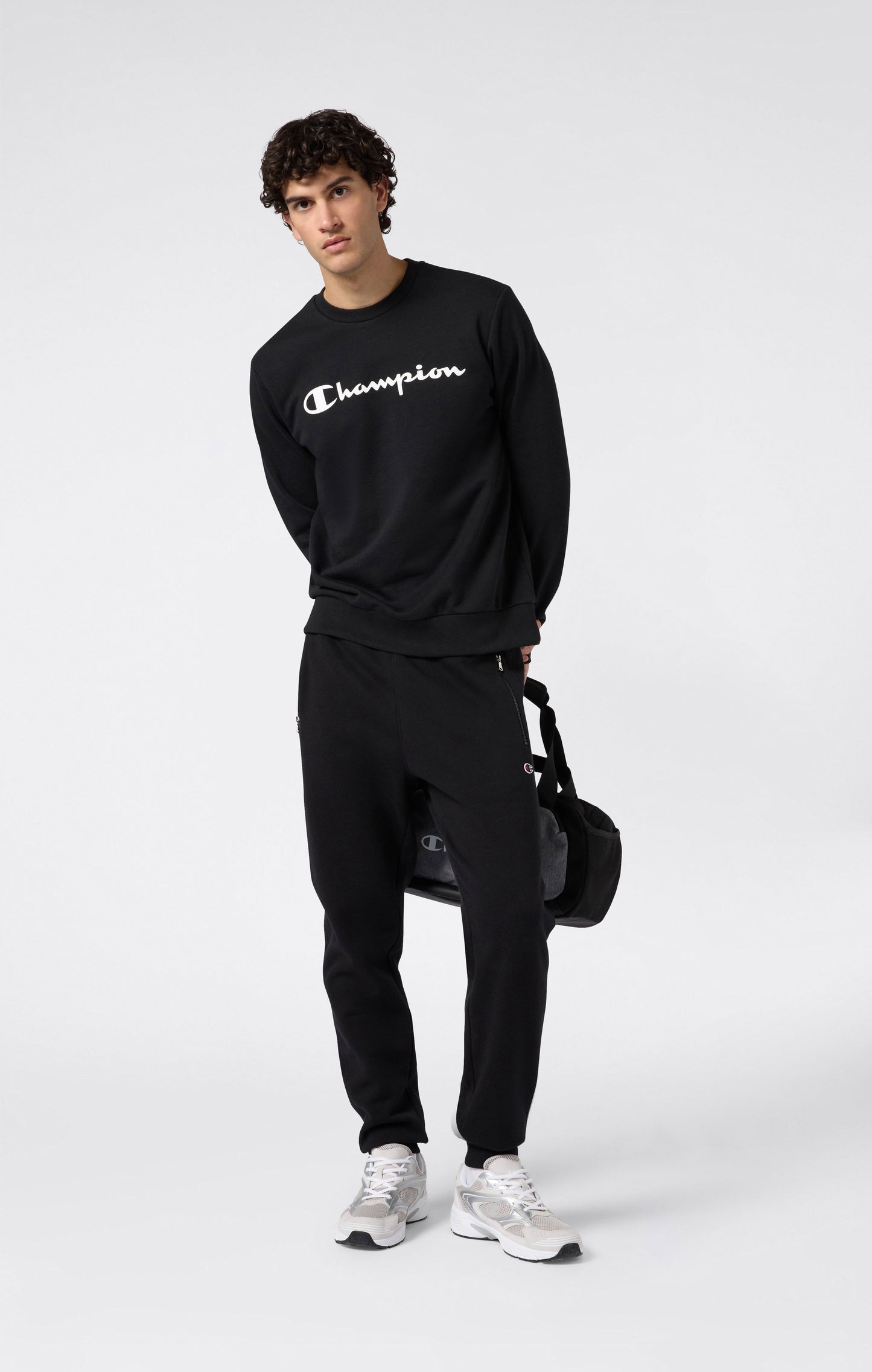 Men's Slim Fit Fleece Pants with Cuffs and Brushed Interior Icons