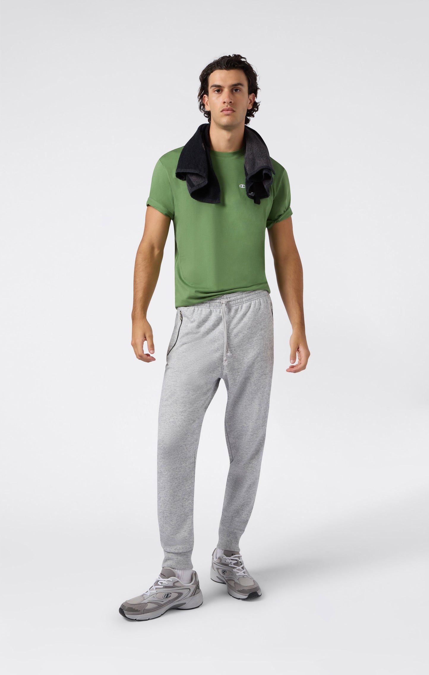 Men's Joggers with Front Zip Pockets and Ribbed Cuffs Icons
