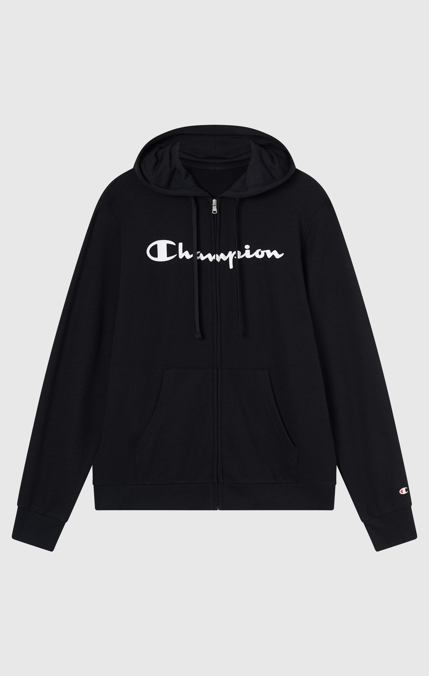 Men's Lightweight Full Zip Hooded Sweatshirt with Maxi Printed Logo