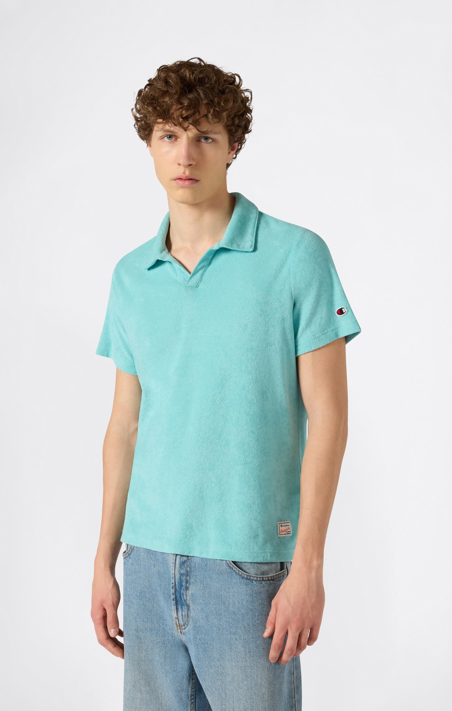 Men's Towel Terry Polo Shirt