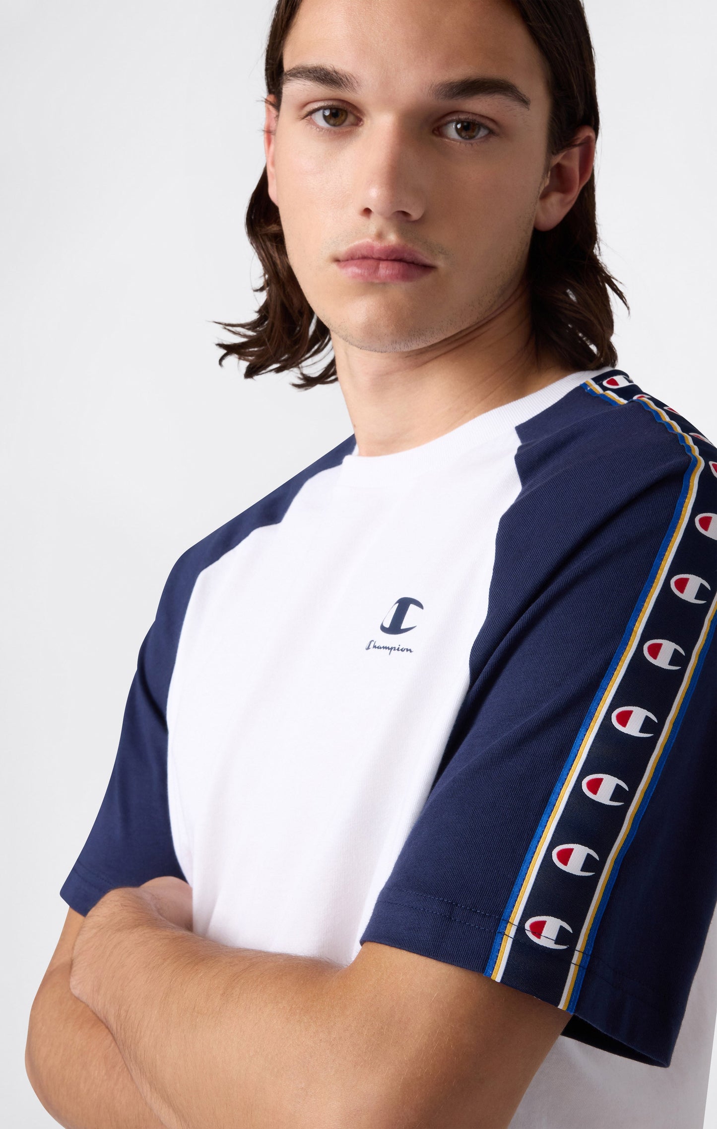 Men's Tape Logo Raglan Sleeve T-Shirt
