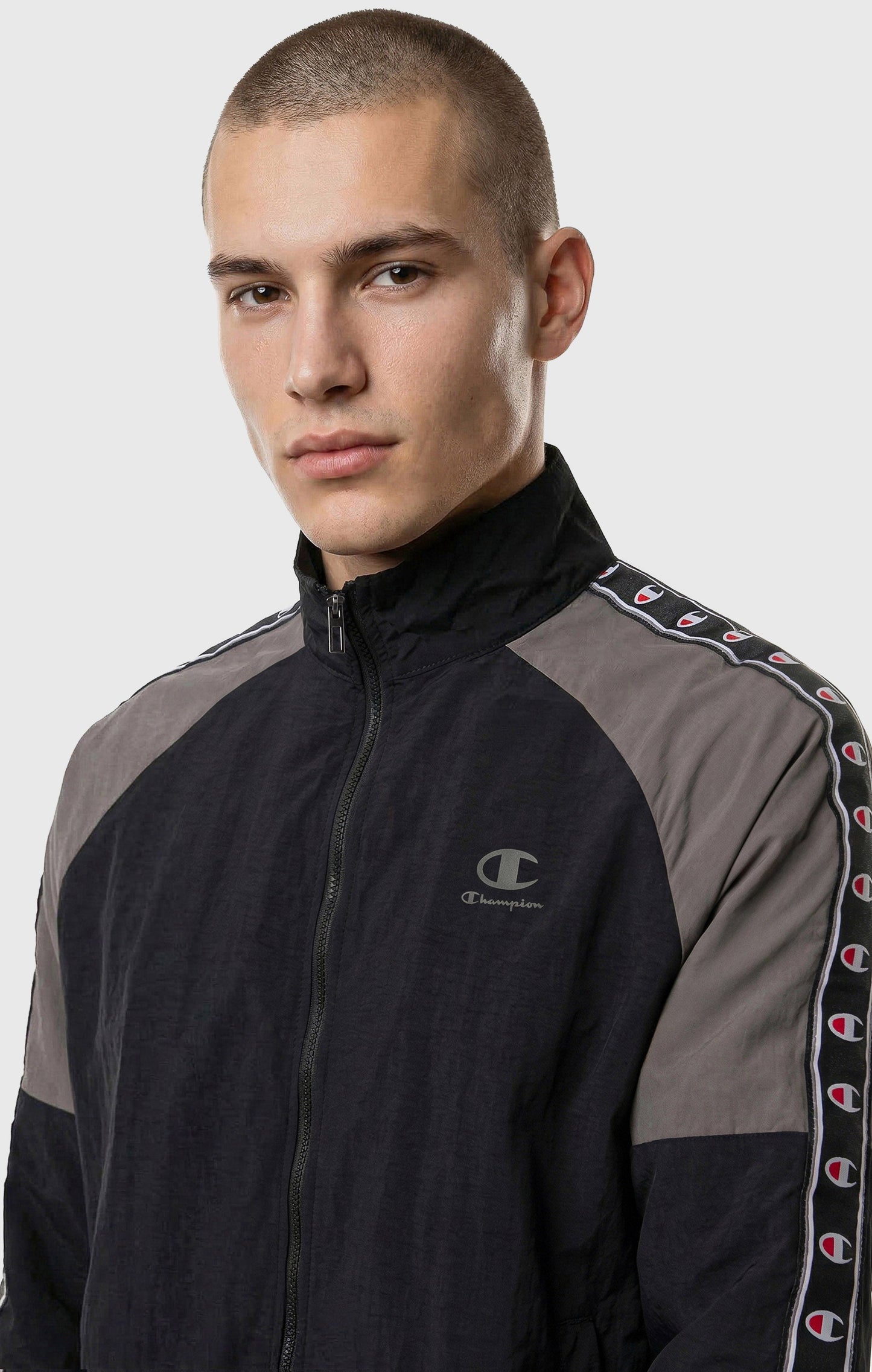 Men's Track Top with Full Zip and Tape Logo