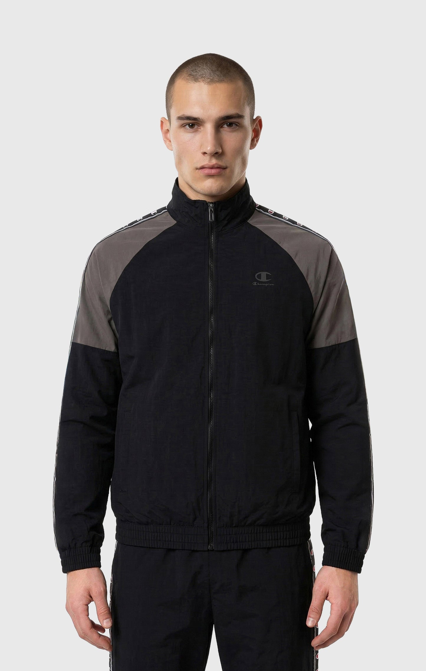 Men's Track Top with Full Zip and Tape Logo