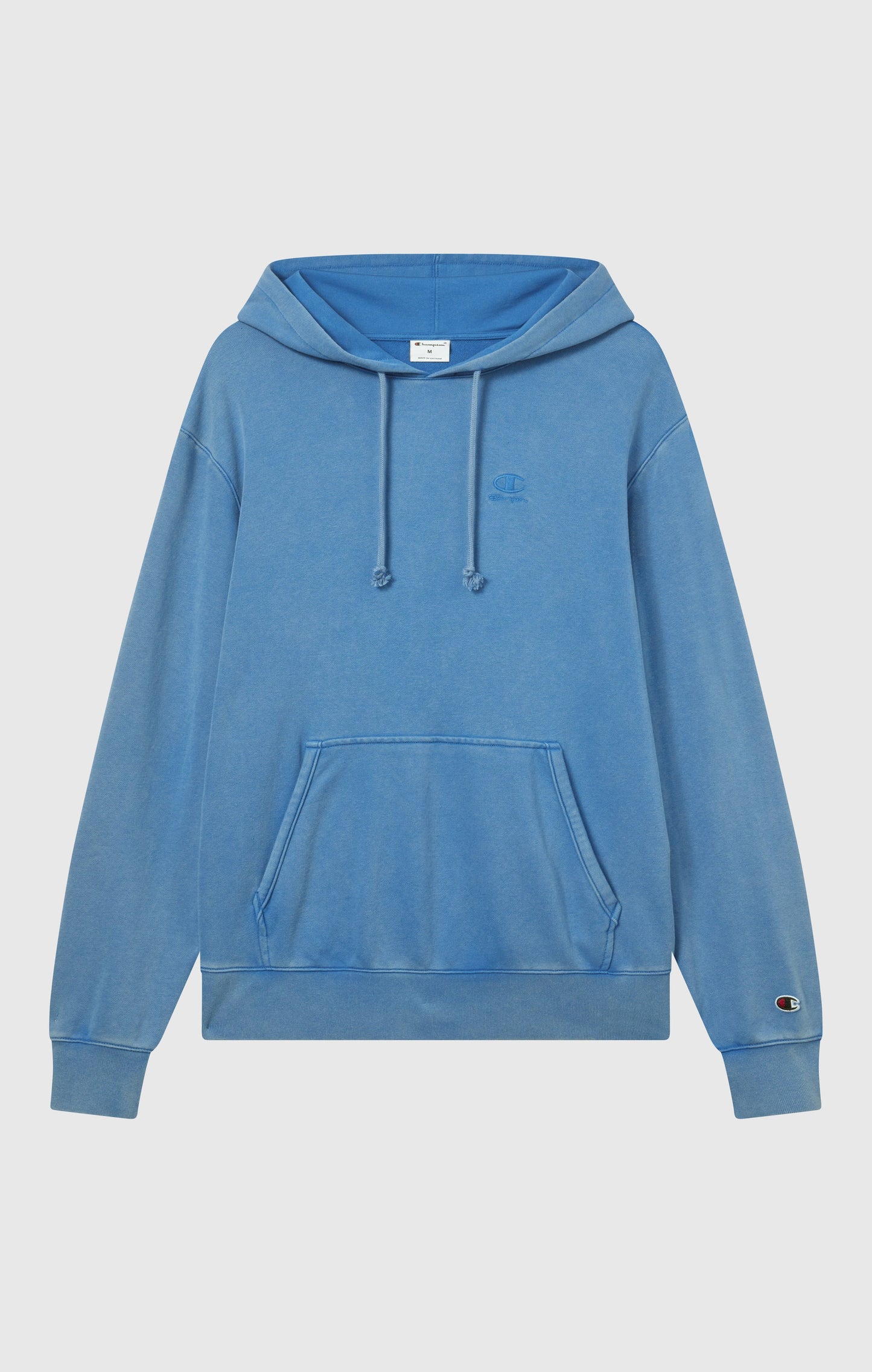 Men's Hooded Sweatshirt with Embroidered Logo and Washed Effect Icons