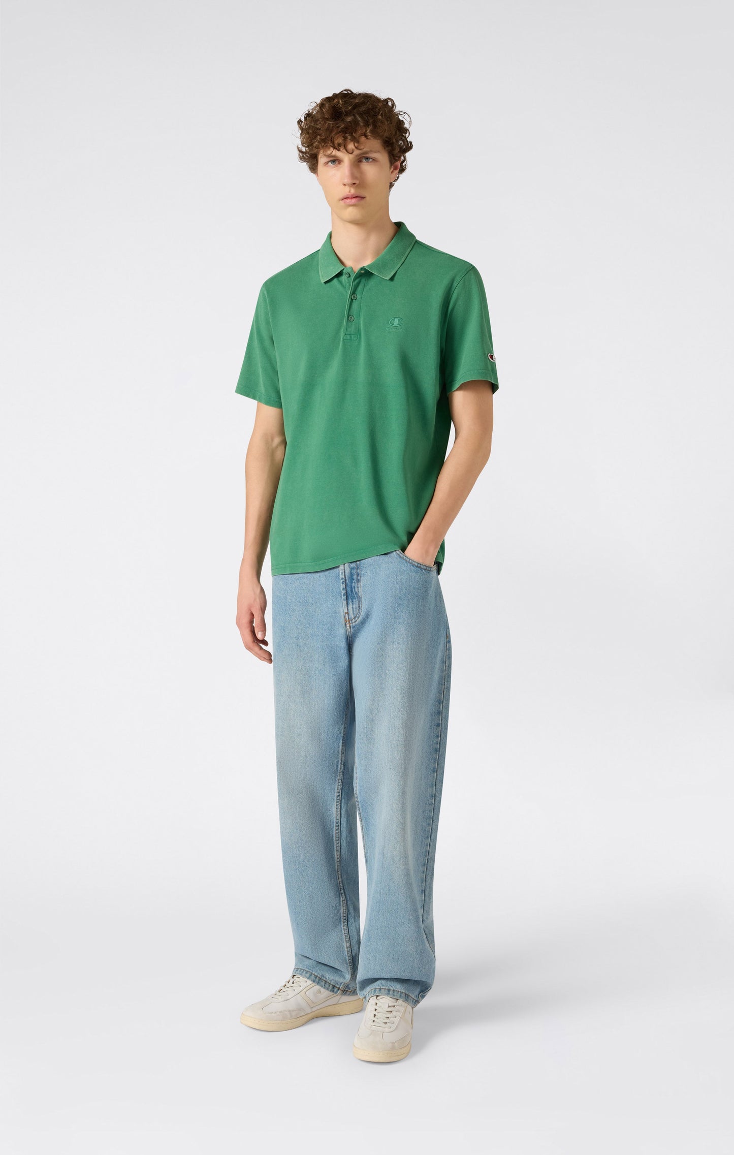 Men's Washed Effect Polo Icons