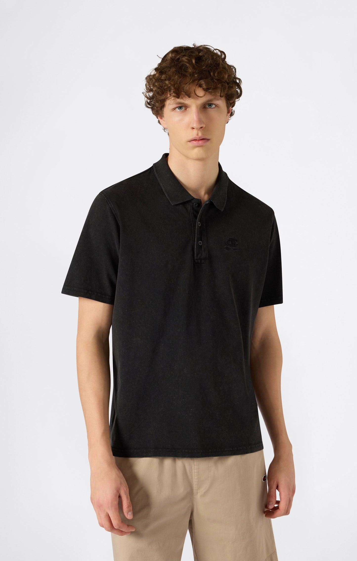 Men's Washed Effect Polo Icons