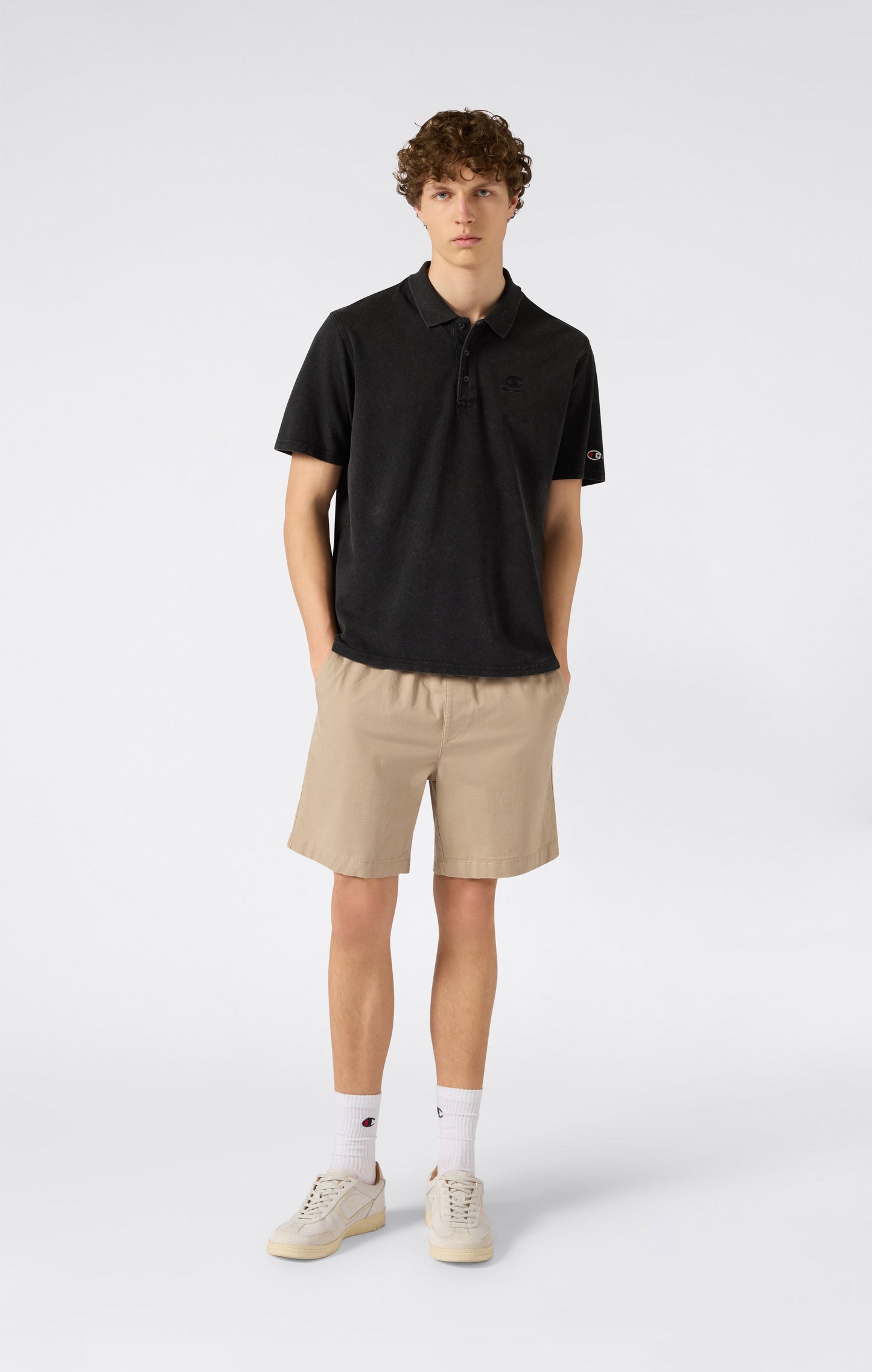 Men's Washed Effect Polo Icons