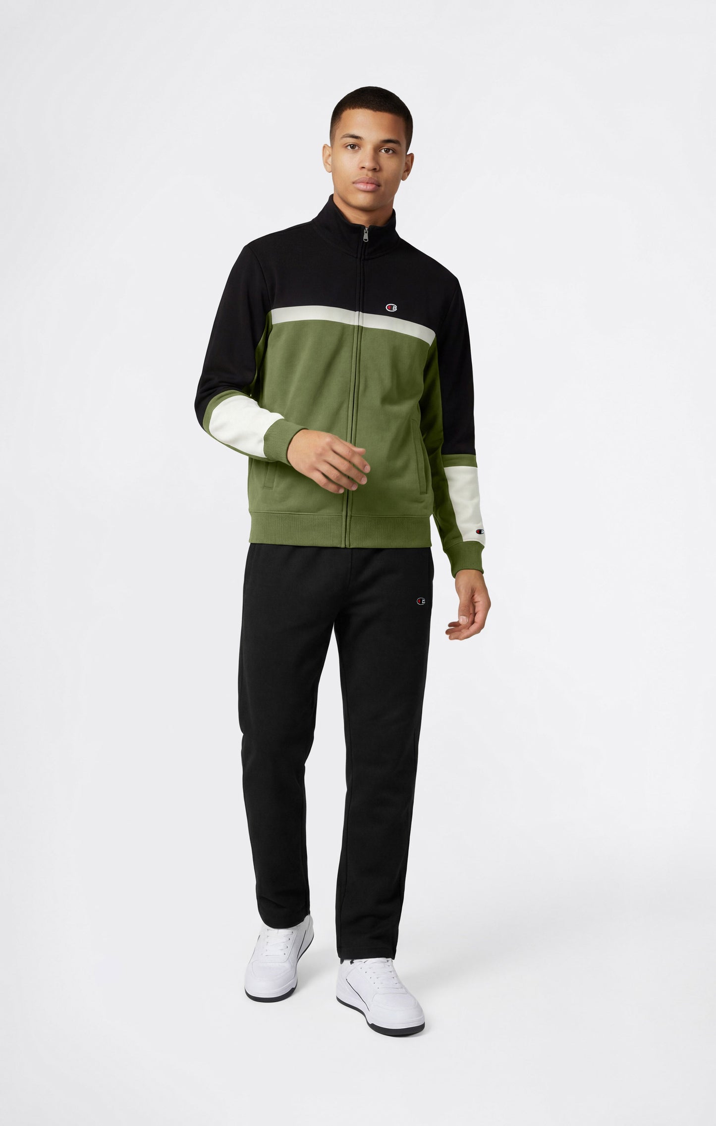 Men's Lightweight Color Block Full Zip Tracksuit