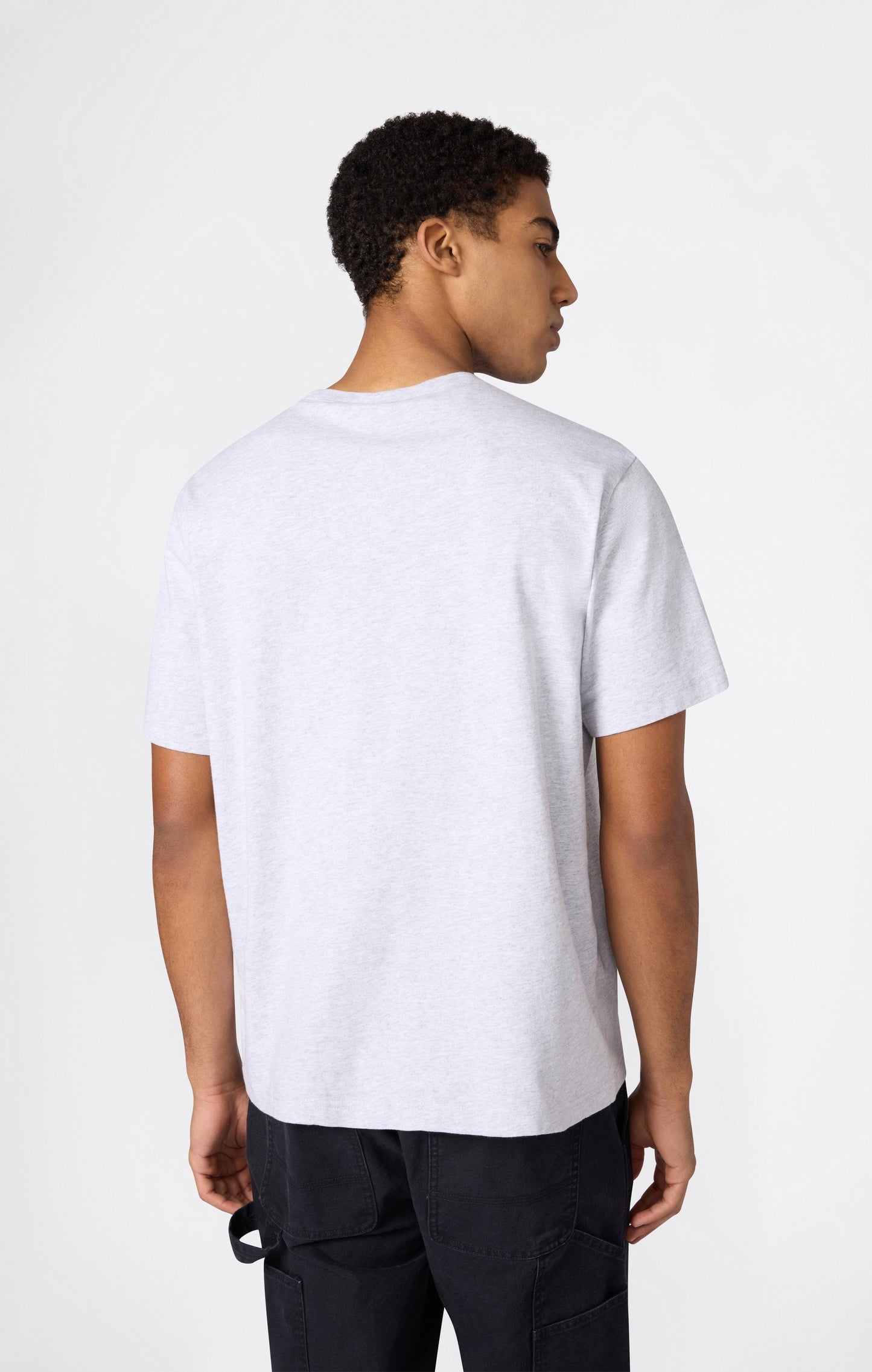 Men's Heavyweight Cotton T-shirt with Reverse Weave Print