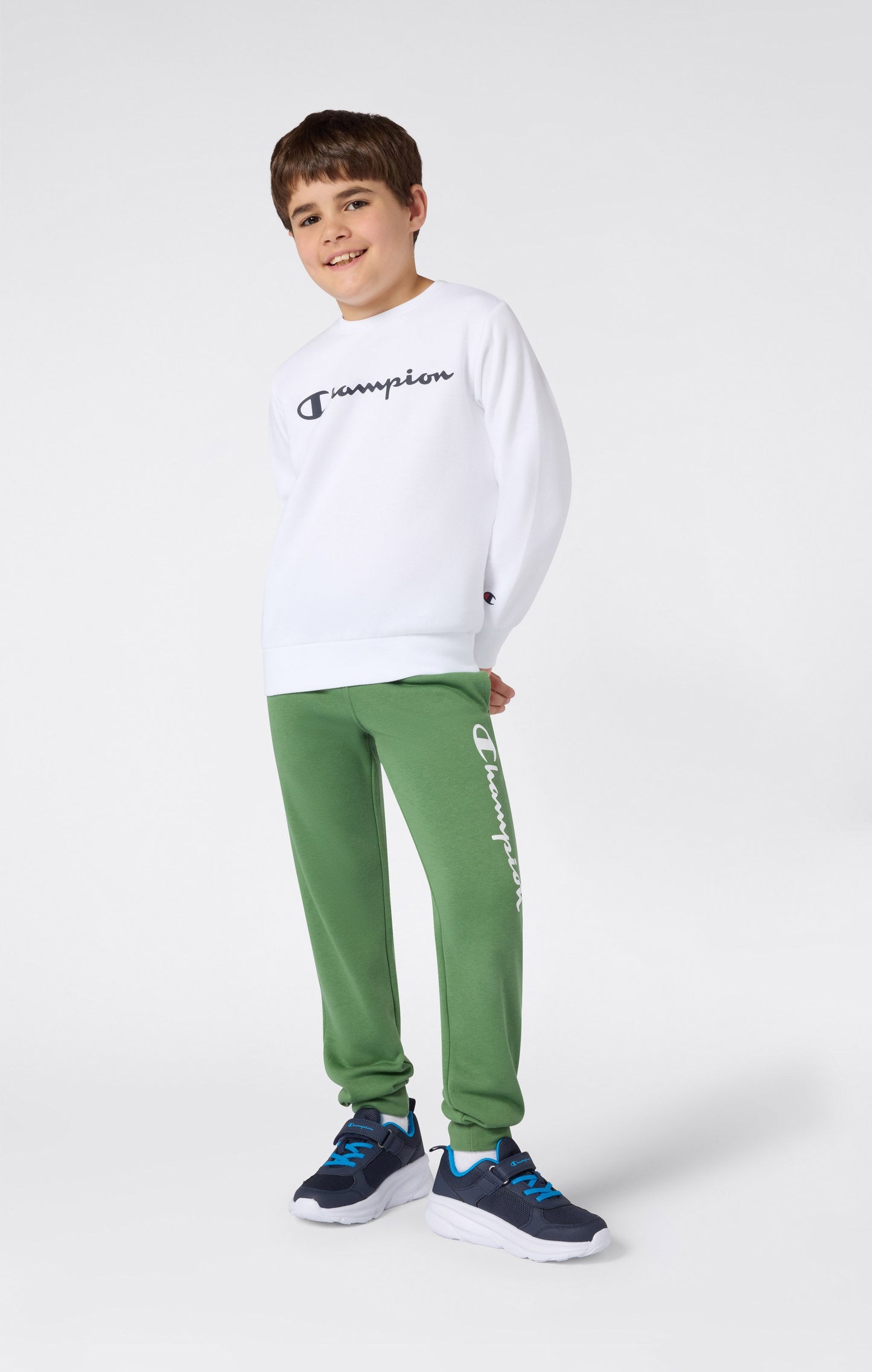 Boys' Lightweight Crewneck Sweatshirt with Maxi Printed Logo