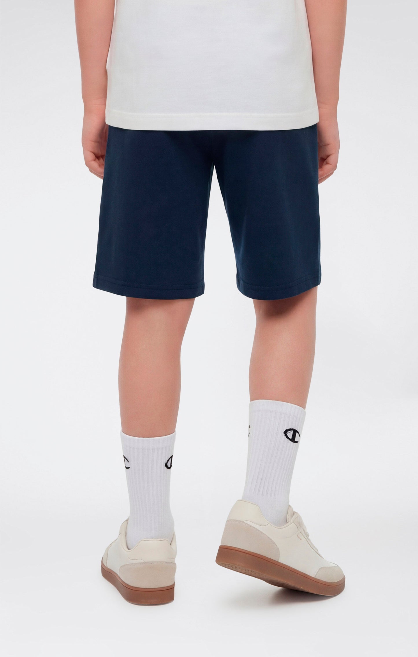 Boys' Bermuda Shorts with Small Embroidered Logo Icons