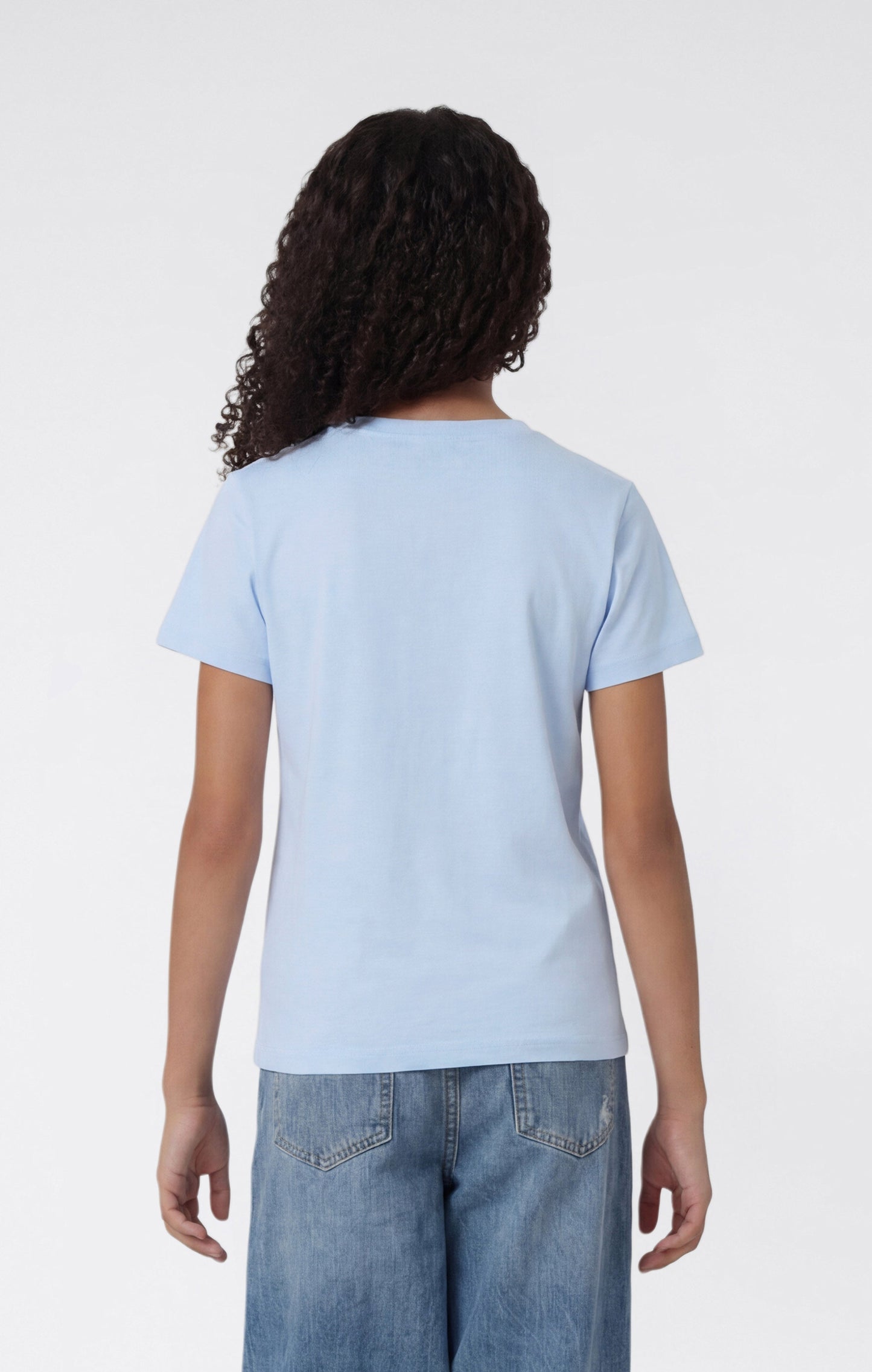 Girls' Crewneck T-shirt Slim Fit Icons