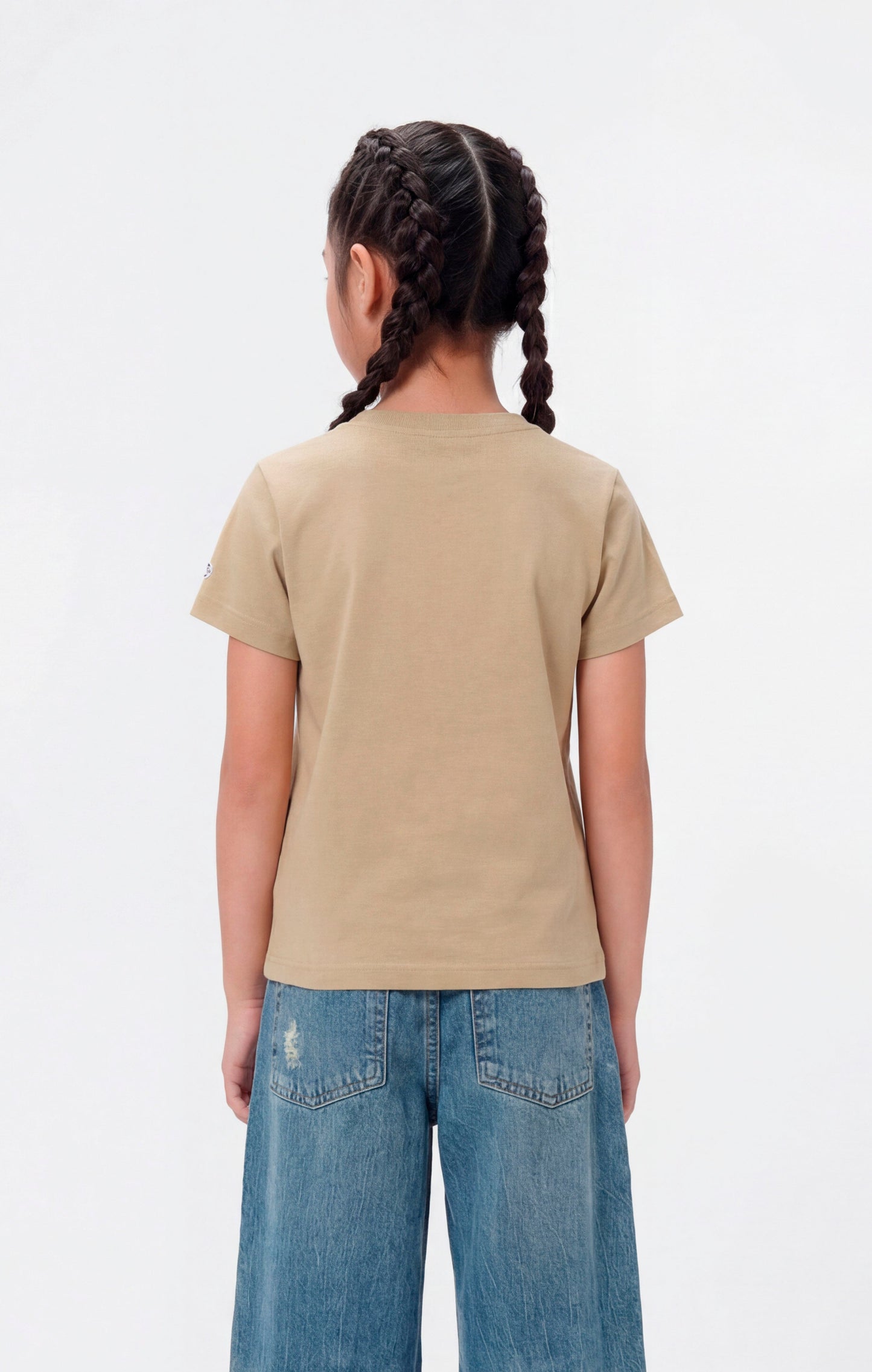 Girls' Crewneck T-shirt Slim Fit Icons