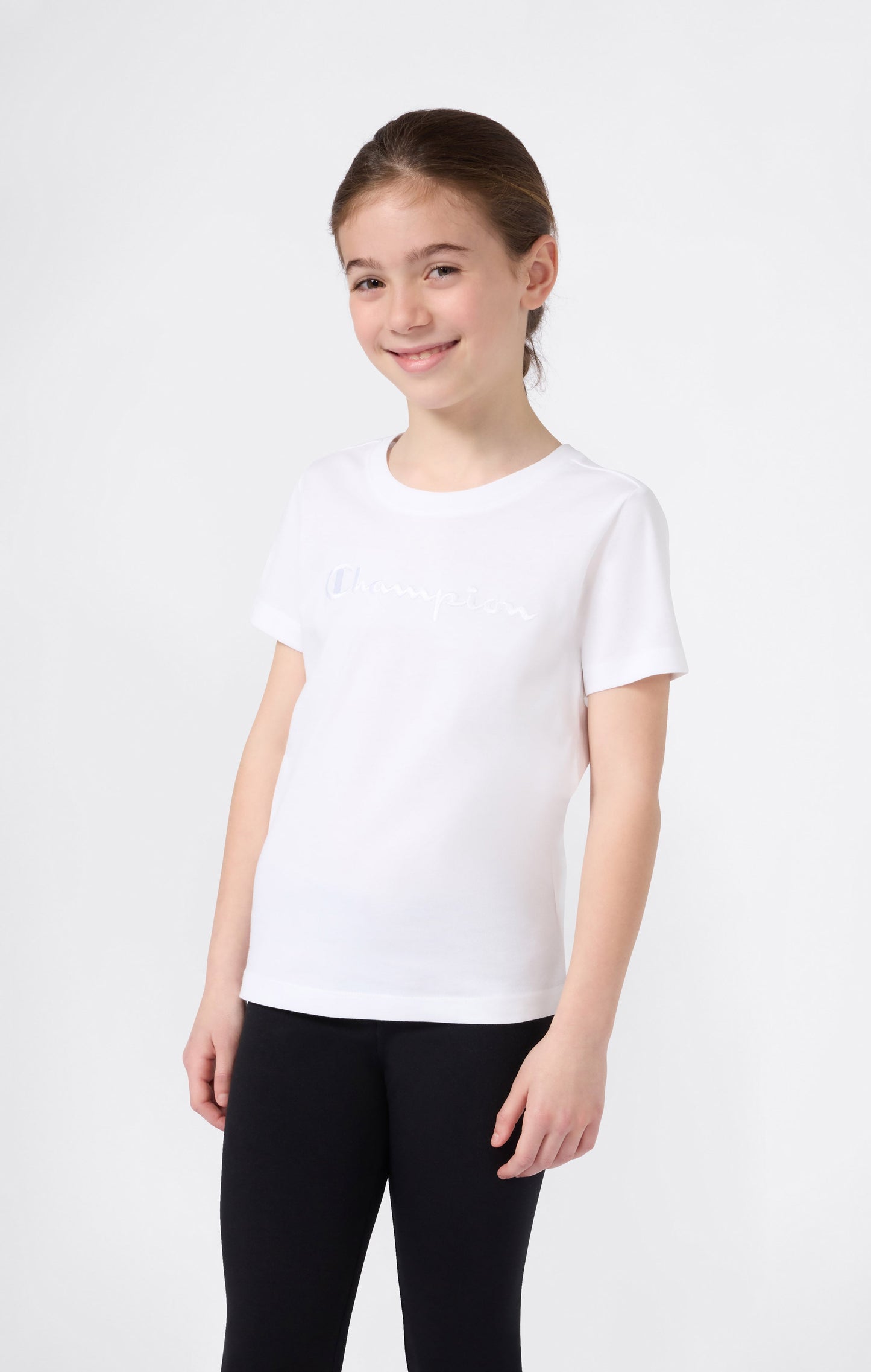 Girls' Crewneck T-shirt Slim Fit Icons