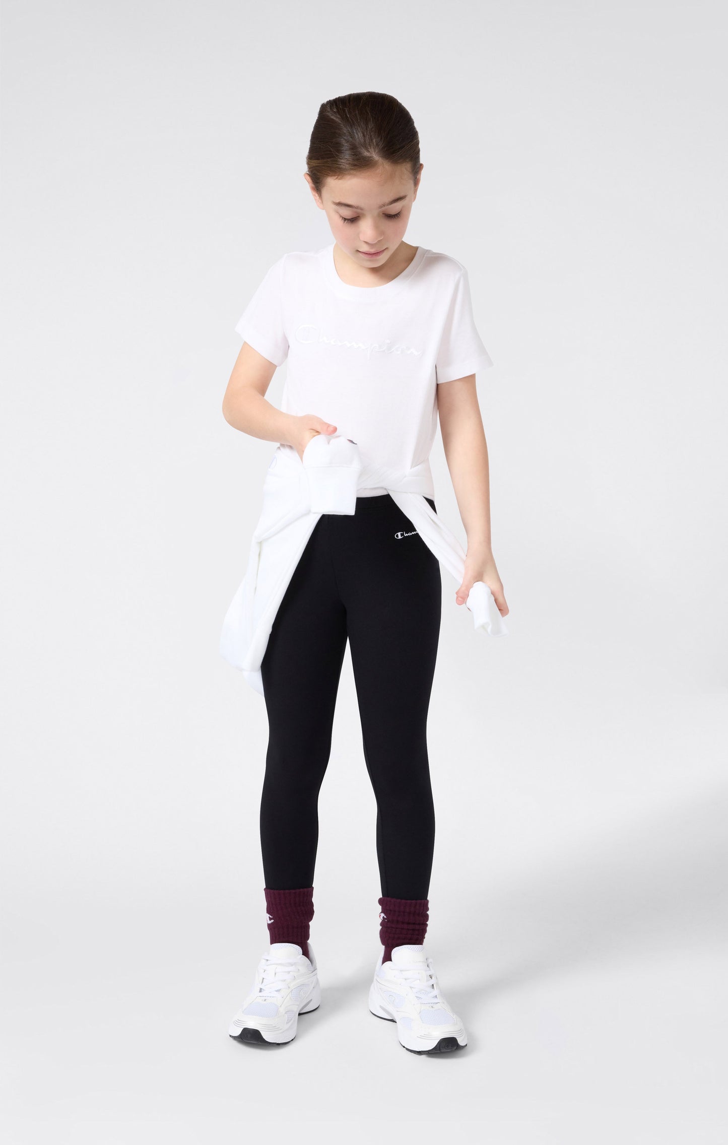 Girls' Crewneck T-shirt Slim Fit Icons