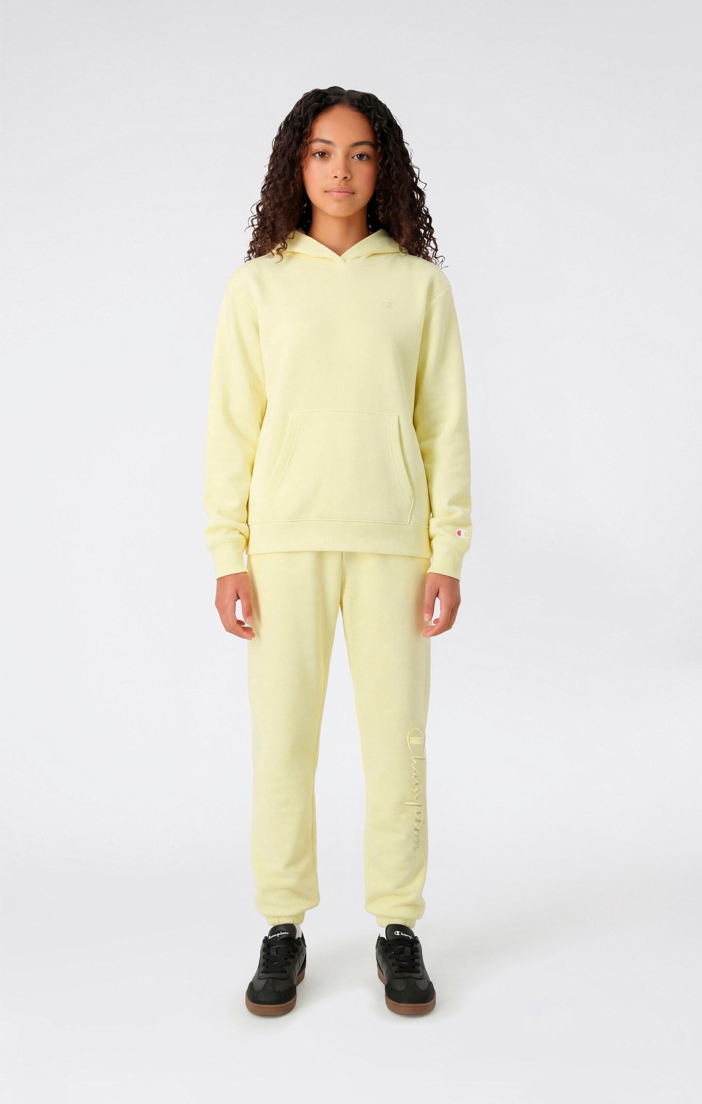 Girls' Elastic Cuff Pants With Embroidered Logo